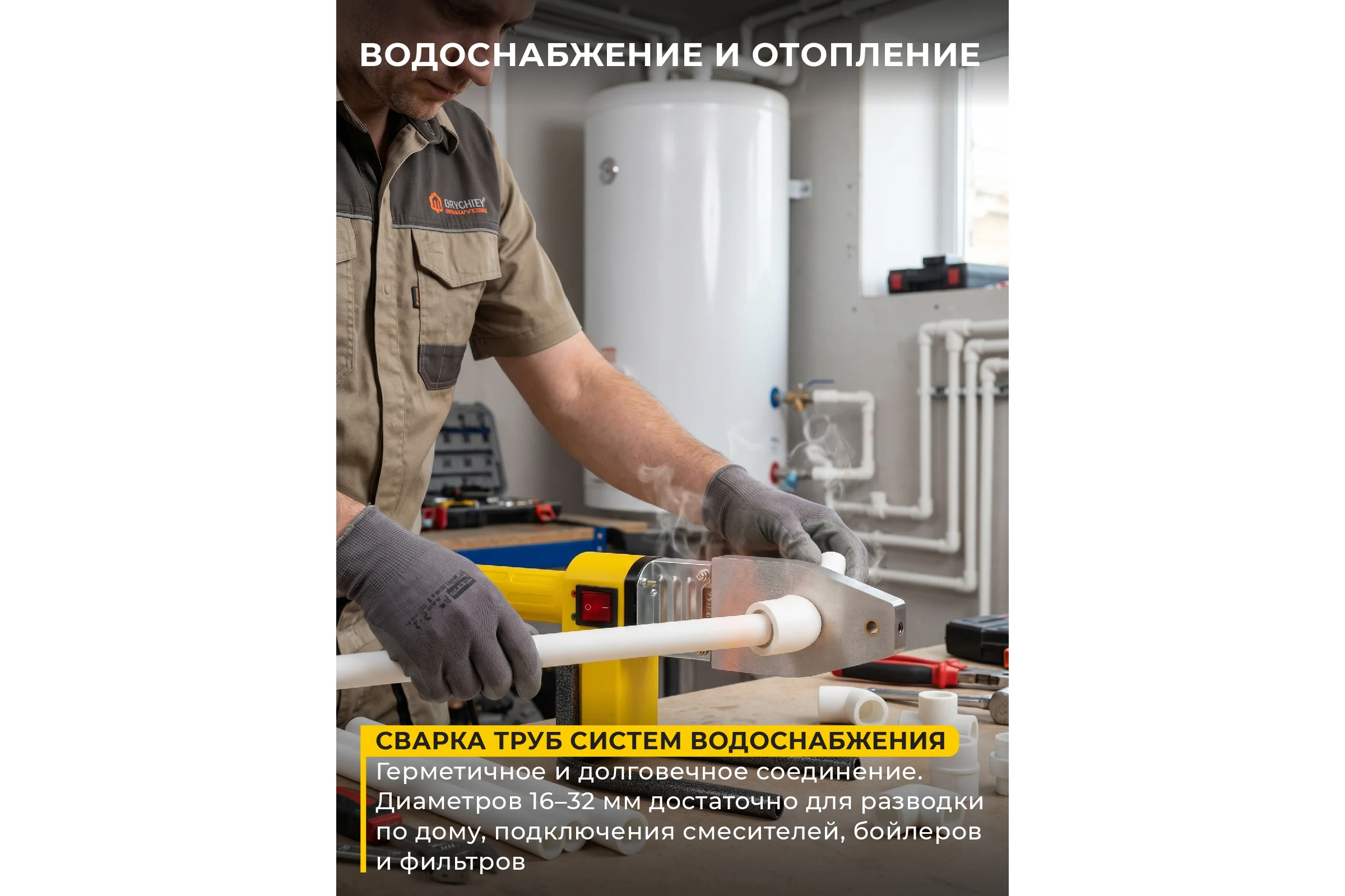 Аппарат для сварки пластиковых труб Kolner KPW 950C 8031900084