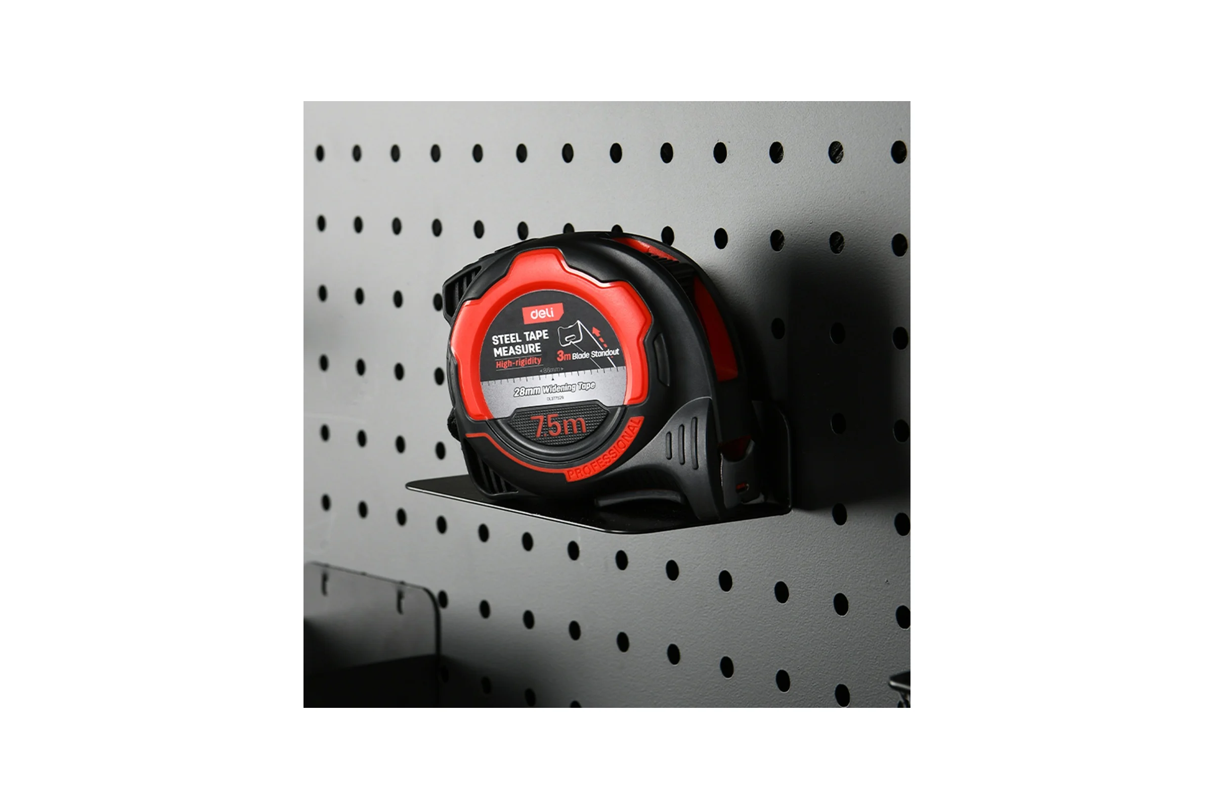 Рулетка DELI DL377528 7,5м x 28мм, метрическая, противоударный корпус 166310