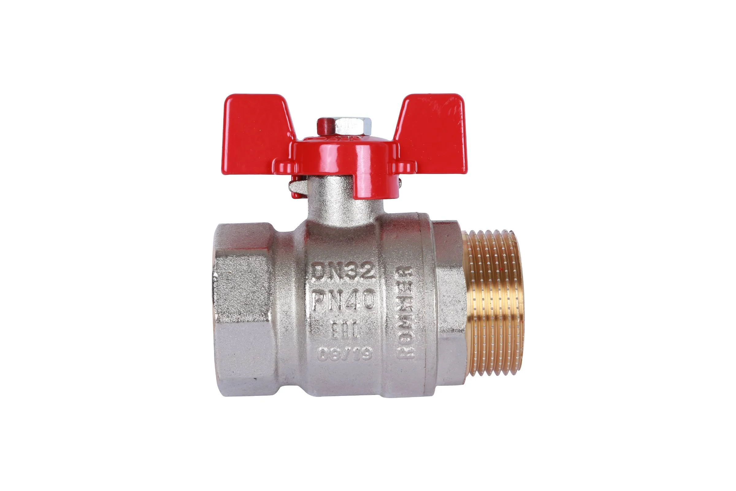 Кран шаровой ROMMER НР/НР, ручка бабочка, 1" RBV-0007-2410225 RG00938RJNBUP9