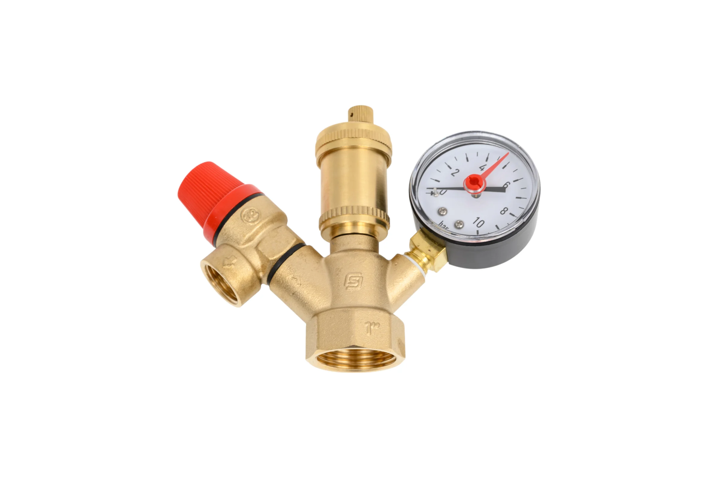 Группа безопасности SantechSystems для котла, 1" ВР, латунь, 3бар, до 44 кВт 118-9896