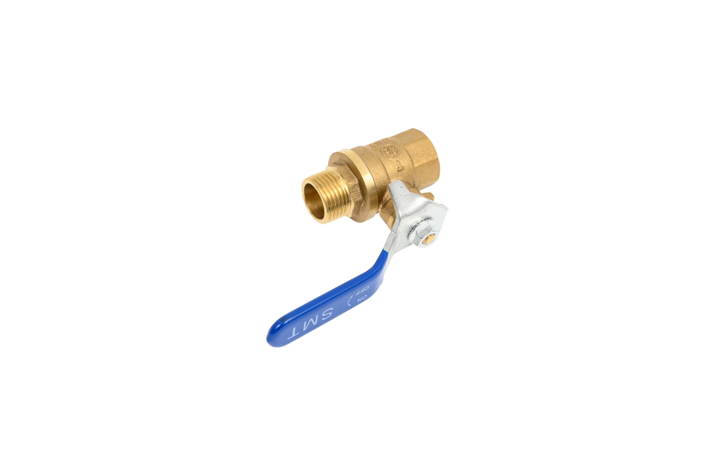Шаровой кран SMT 1/2"МхF, синяя ручка, латунь 521H6604B