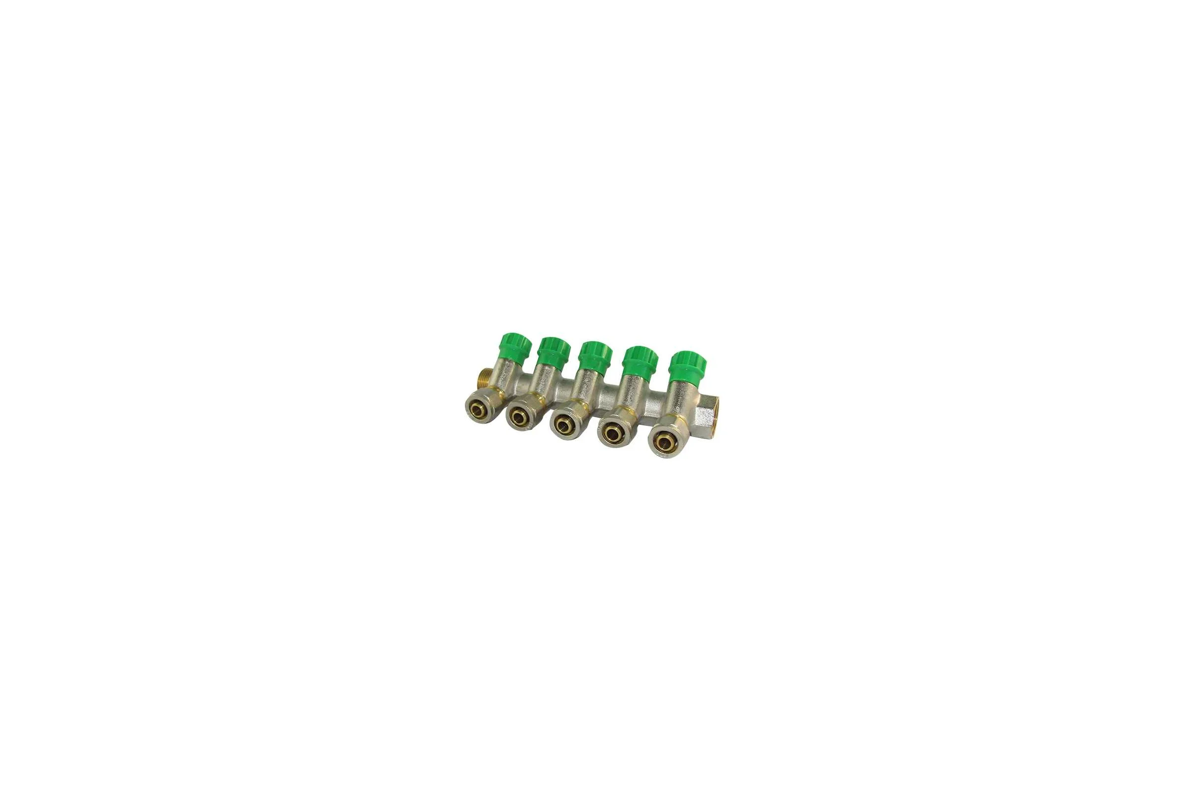 Коллектор с кранами SMT 3/4х16х5, 5 выходов, никель 1871NY051605