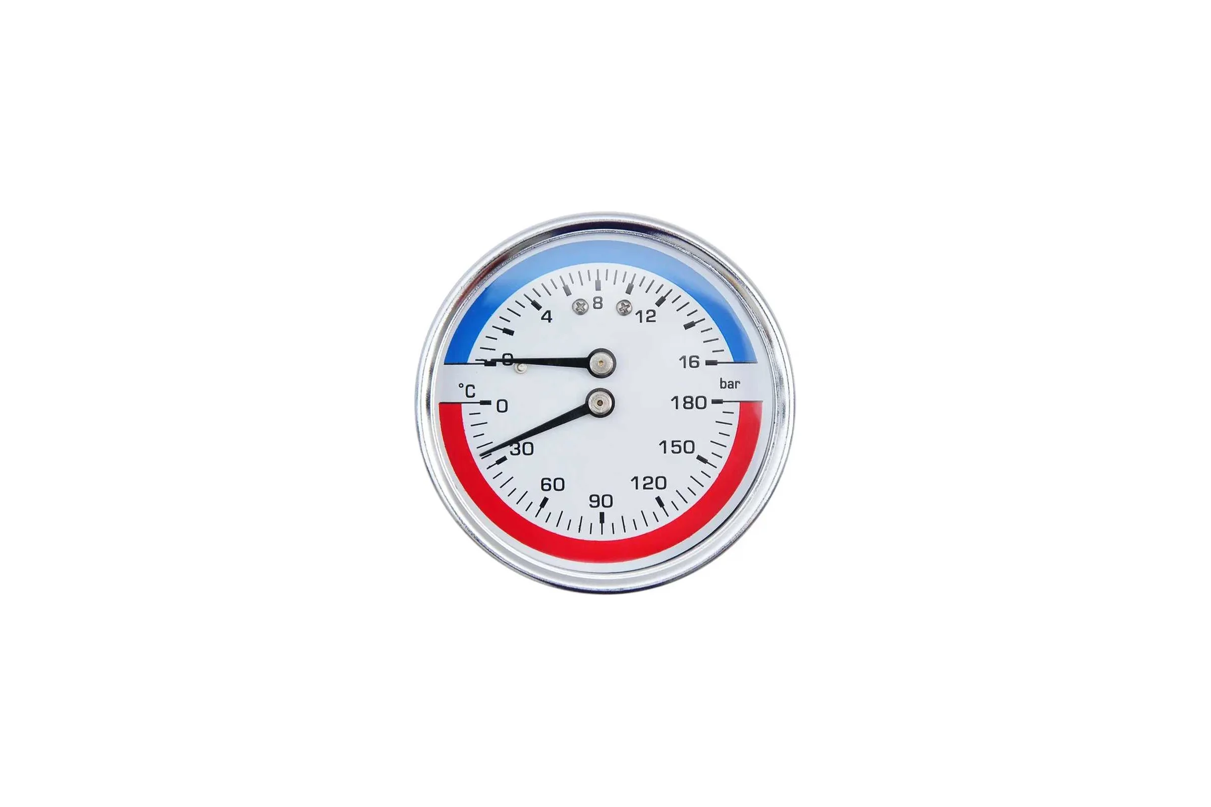Термоманометр аксиальный SMT 1/2", 16 бар, 180 C D63Н04-16/180