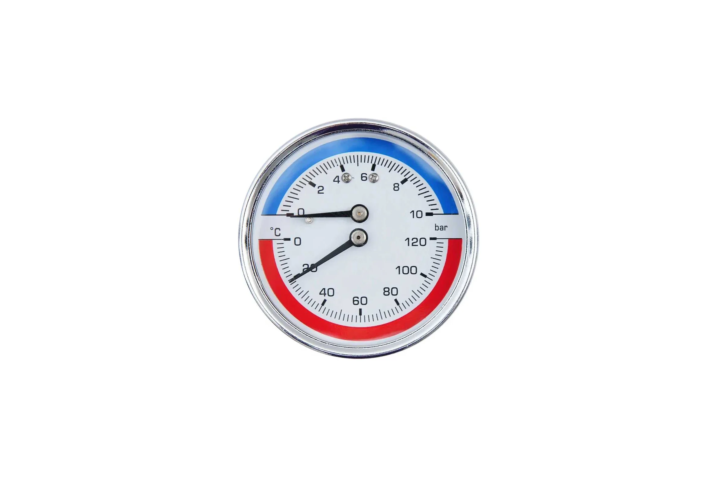 Термоманометр аксиальный SMT 1/2", 10 бар, 120 C D63Н04-10/120