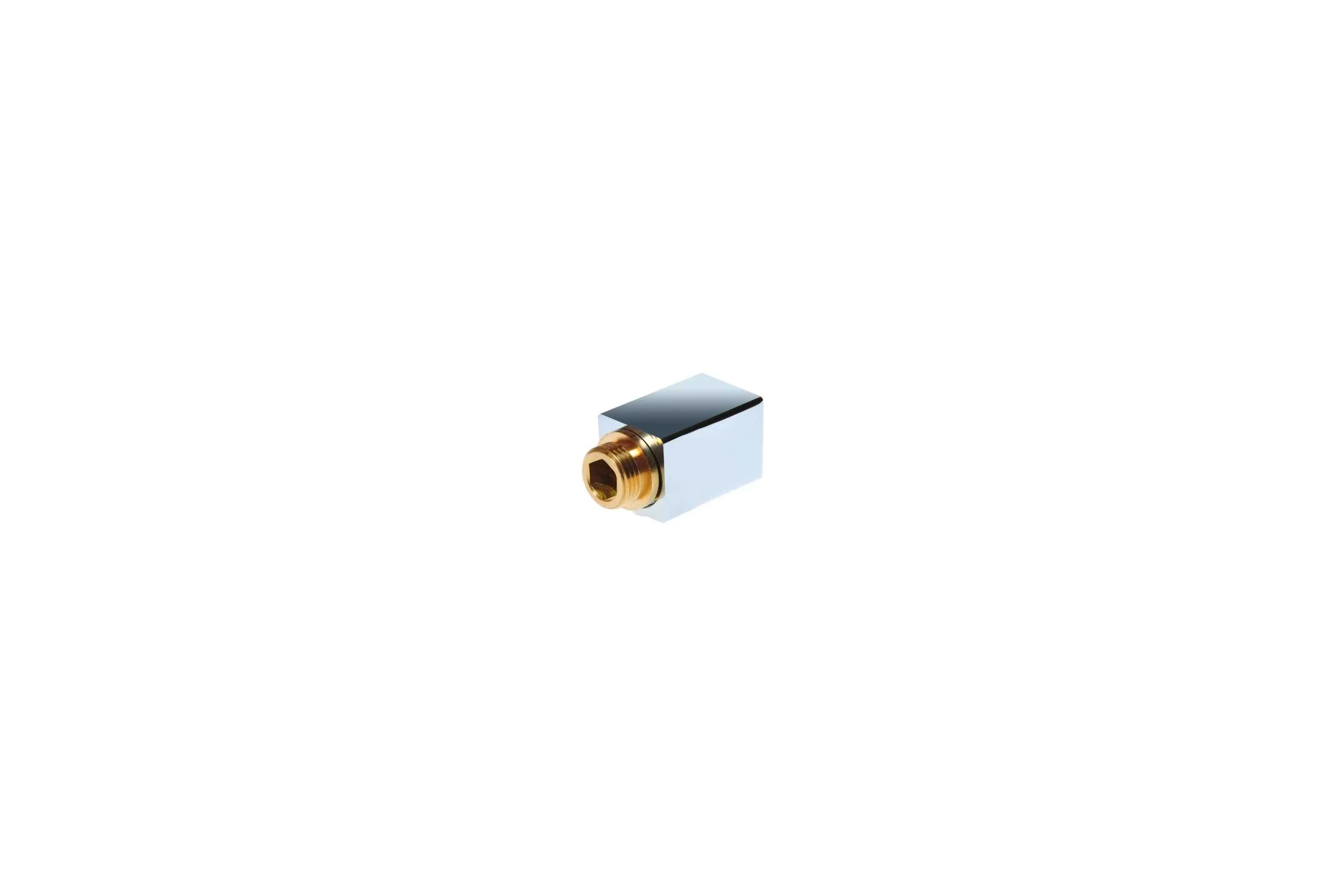 Колпачок квадратный SMT со штуцером 1/2"НР и воздухоотводчиком, хром SMT515SCH0405