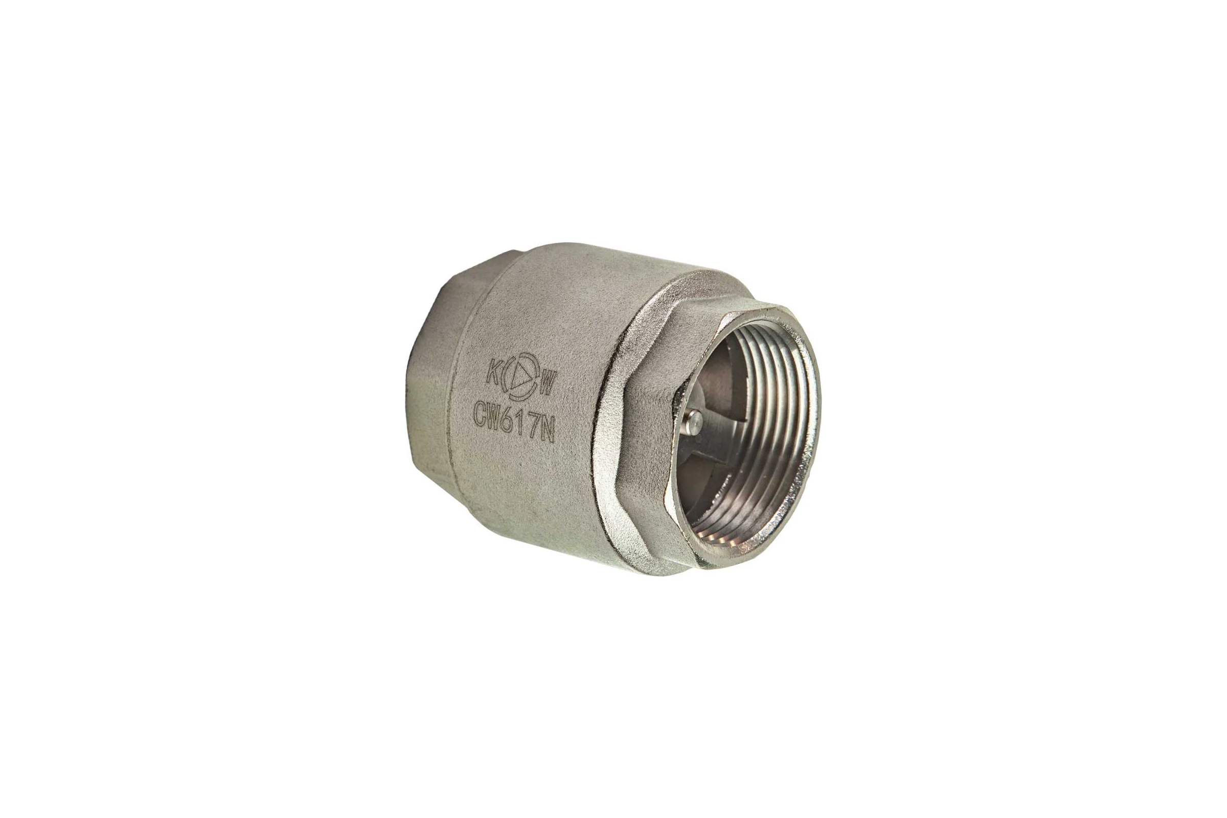 Клапан обратный с латунным золотником KROMWELL 1, никелированный KW.502.06