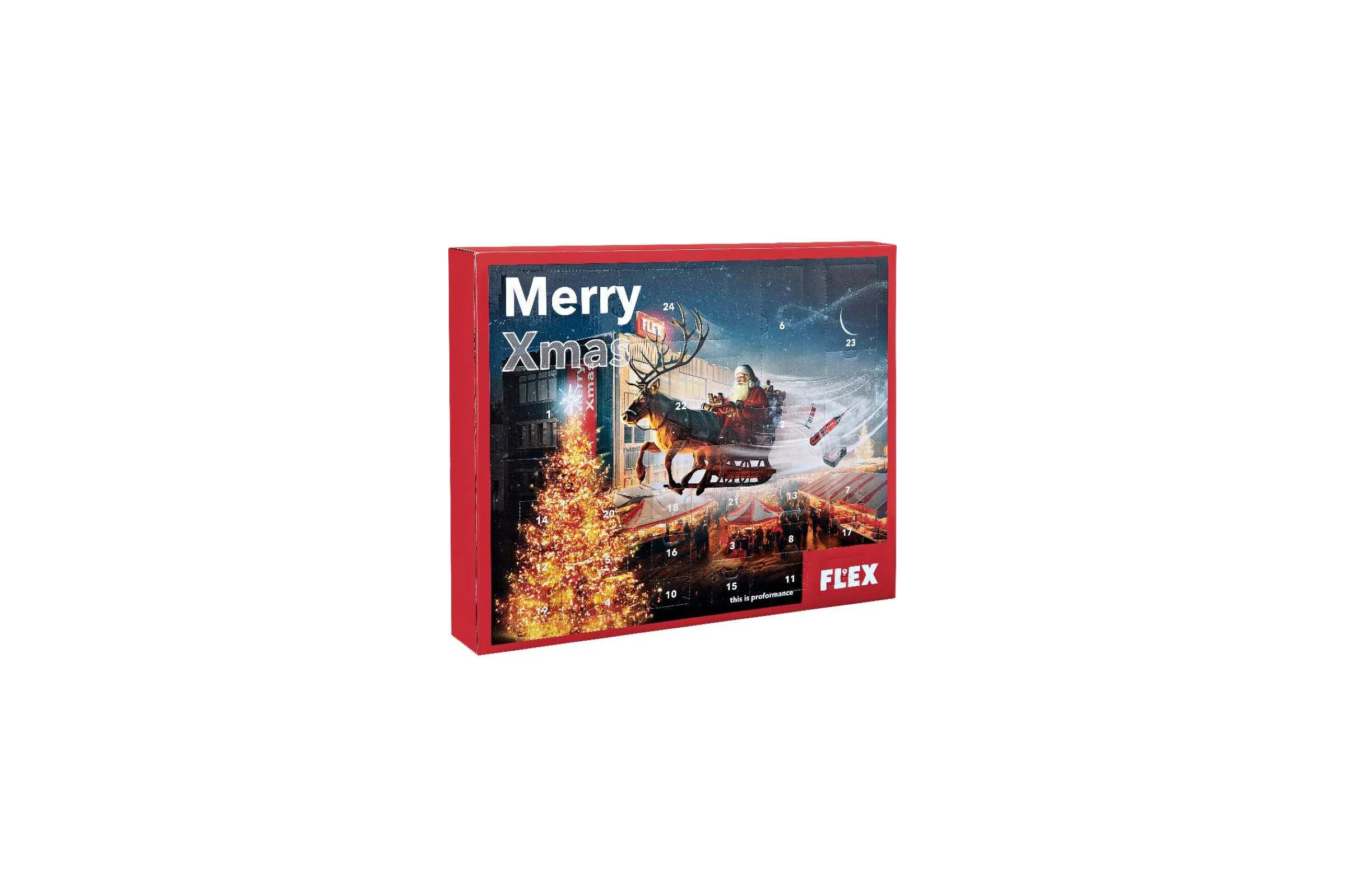 Аккумуляторная отвертка в наборе с битами и лазерным дальномером FLEX Xmas 533102