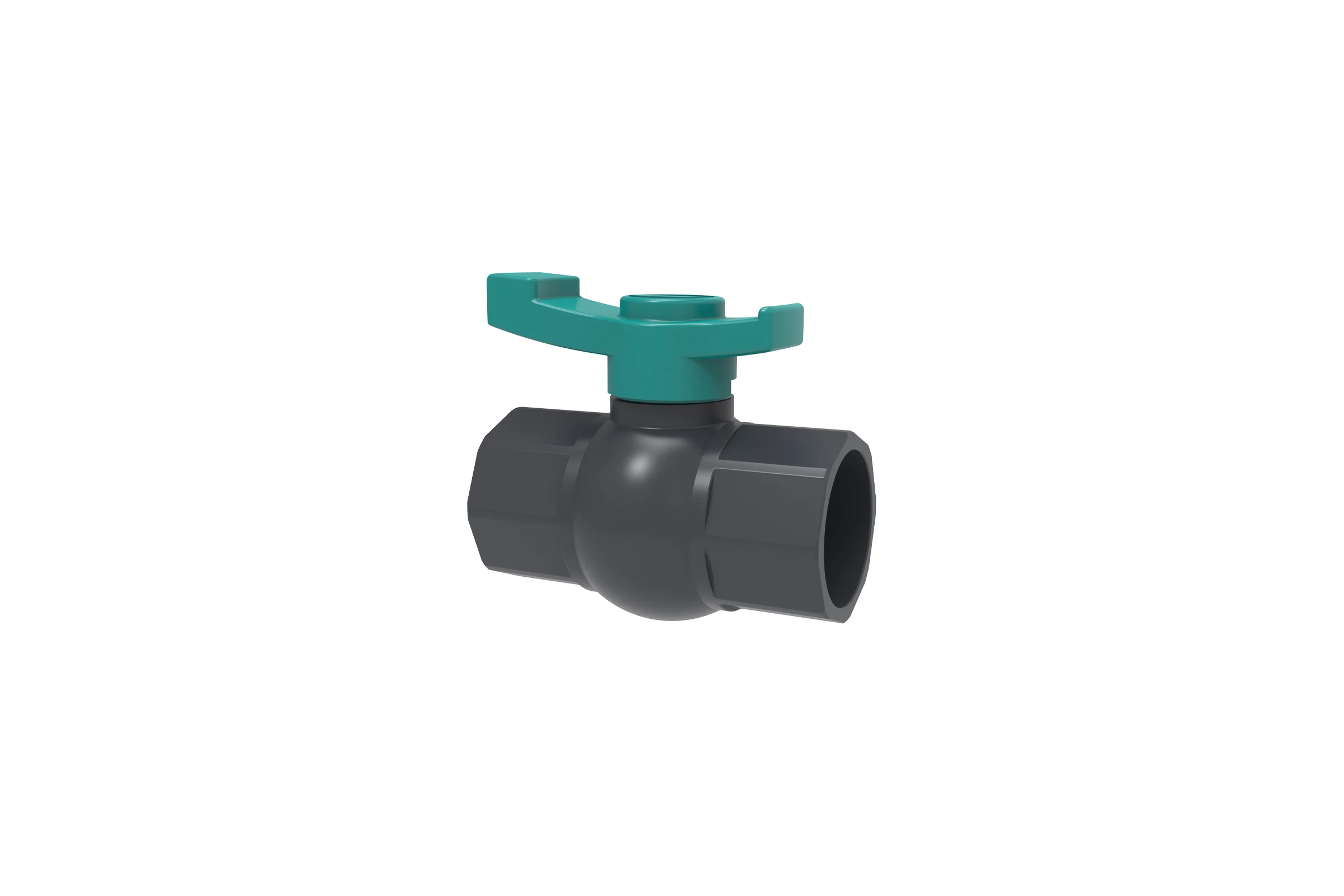 Кран шаровый Green Helper ПВХ, резьба внутренняя 1/2 дюйма FFB0212