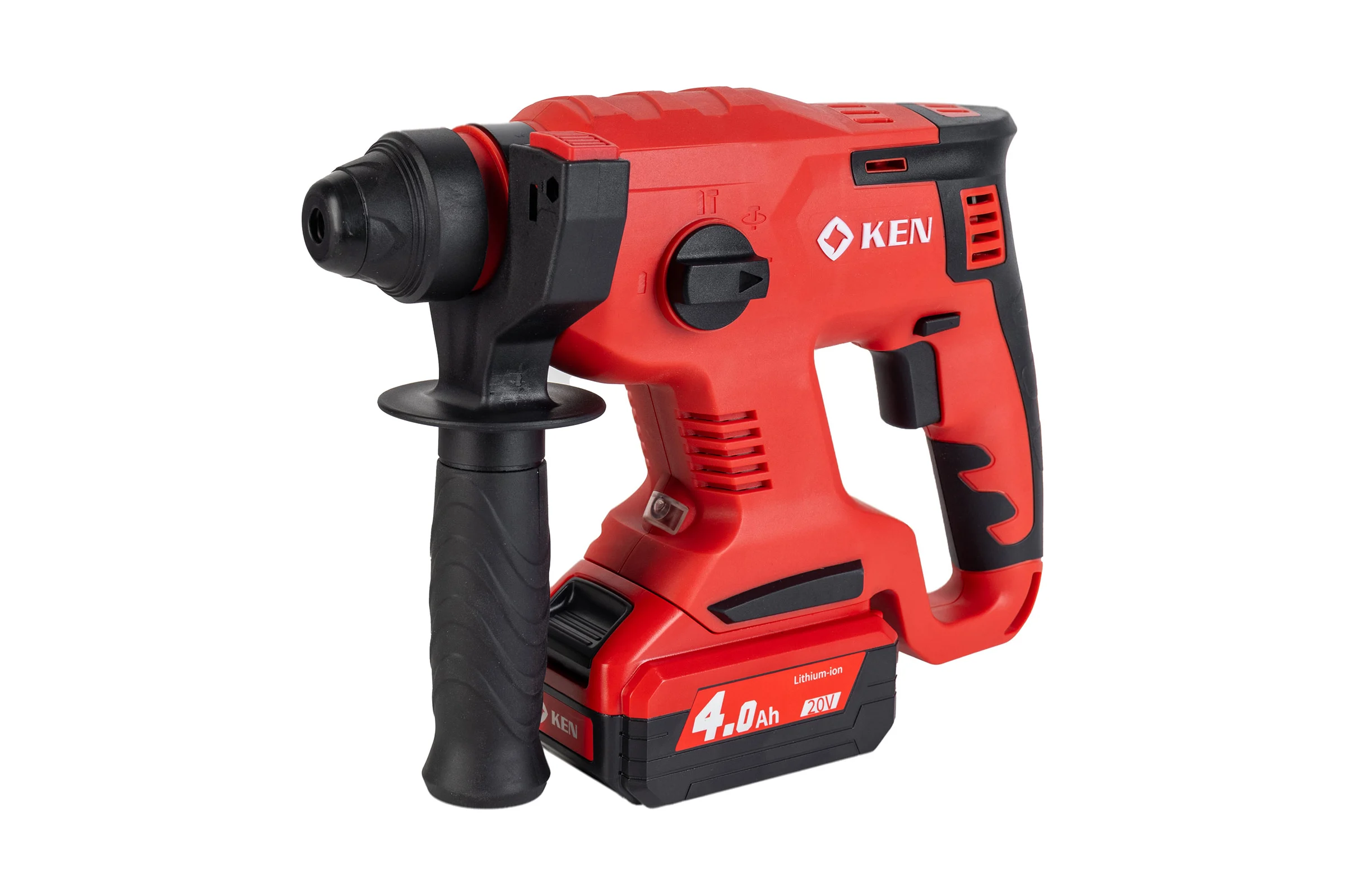 Перфоратор KEN BL2120-40C (20V 4.0AhВ) с регулировкой оборотов, 3-22 мм, 0-1400об/мин 115.413.9405