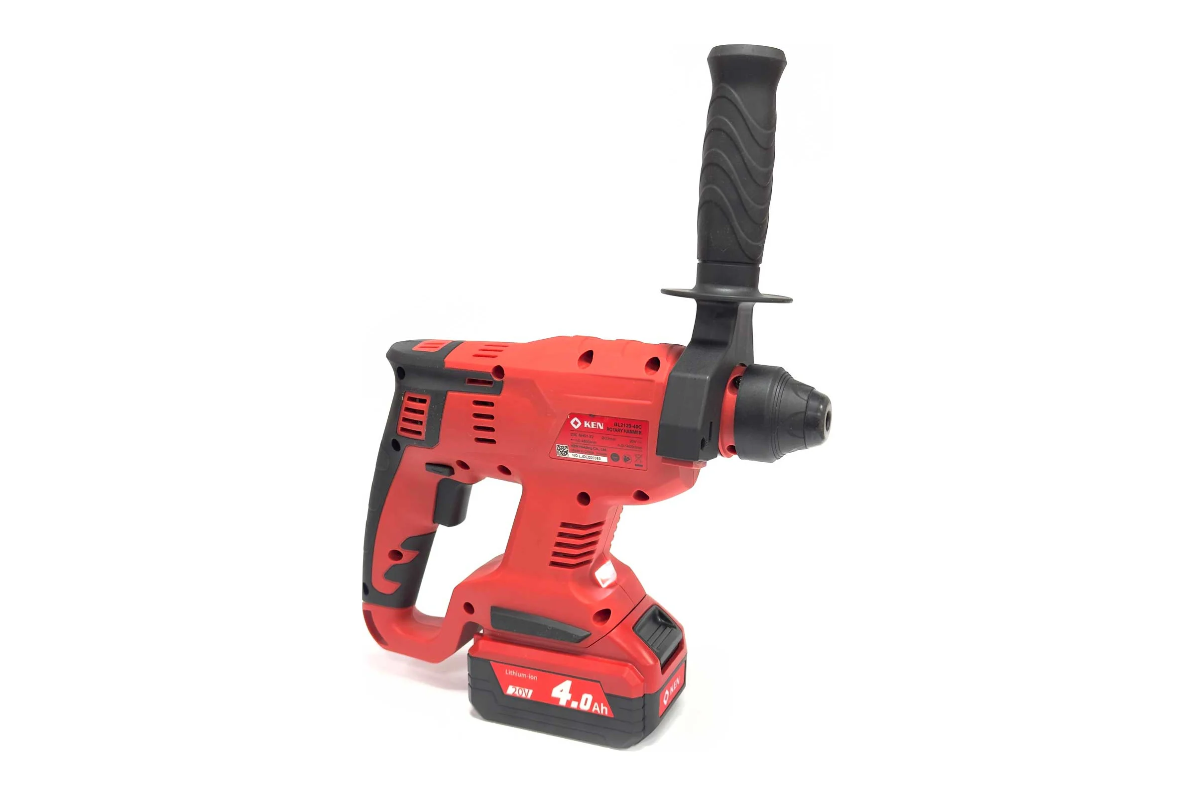 Перфоратор KEN BL2120-40C (20V 4.0AhВ) с регулировкой оборотов, 3-22 мм, 0-1400об/мин 115.413.9405