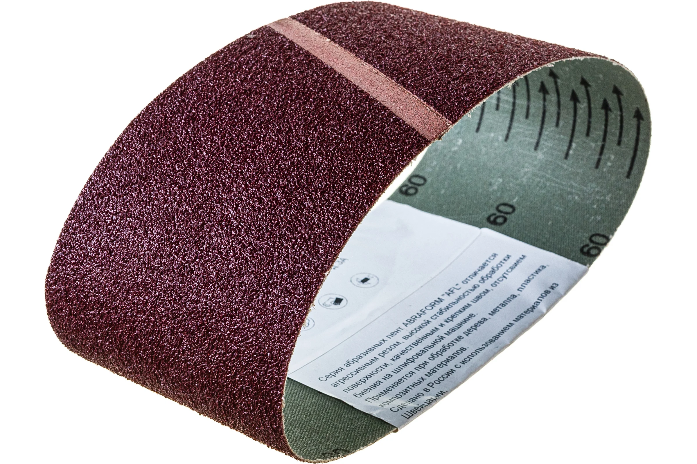 Лента шлифовальная абразивная бесконечная (75x457 мм; Р60) ABRAFORM AFL-457-060
