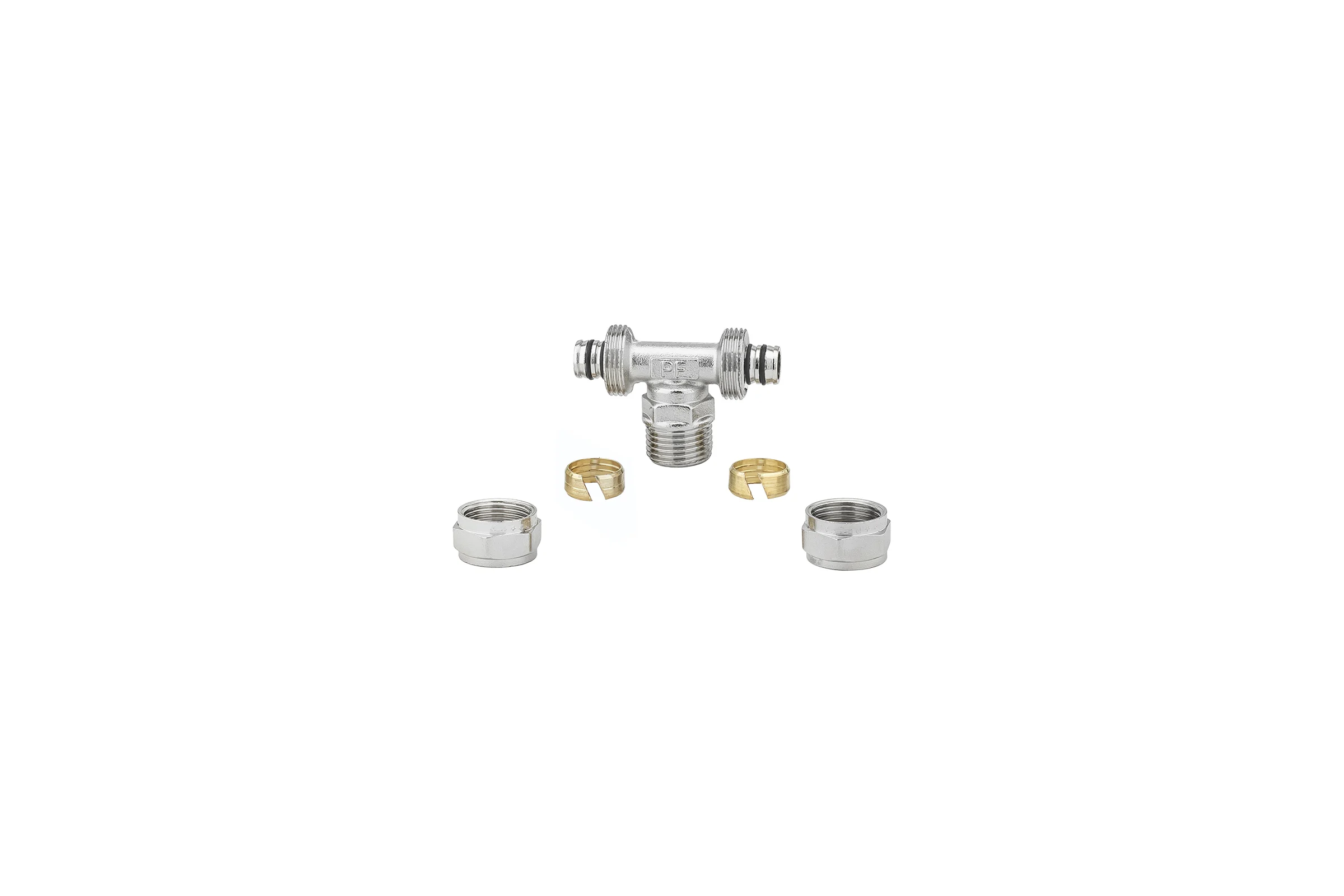 Тройник обжимной PROFACTOR ц/н/ц, 16 х 1/2 х 16 PF PF 458