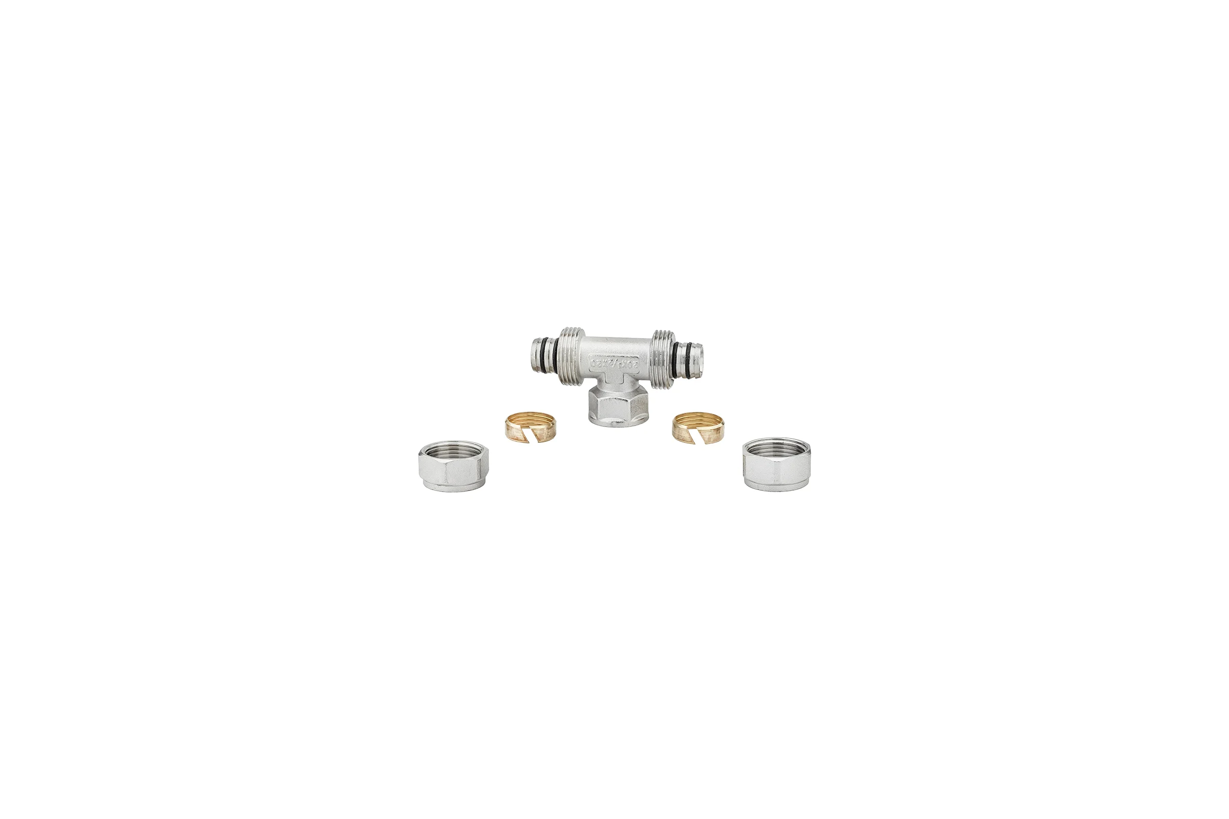 Тройник обжимной PROFACTOR ц/в/ц, 20 х 1/2 х 20 PF PF 452