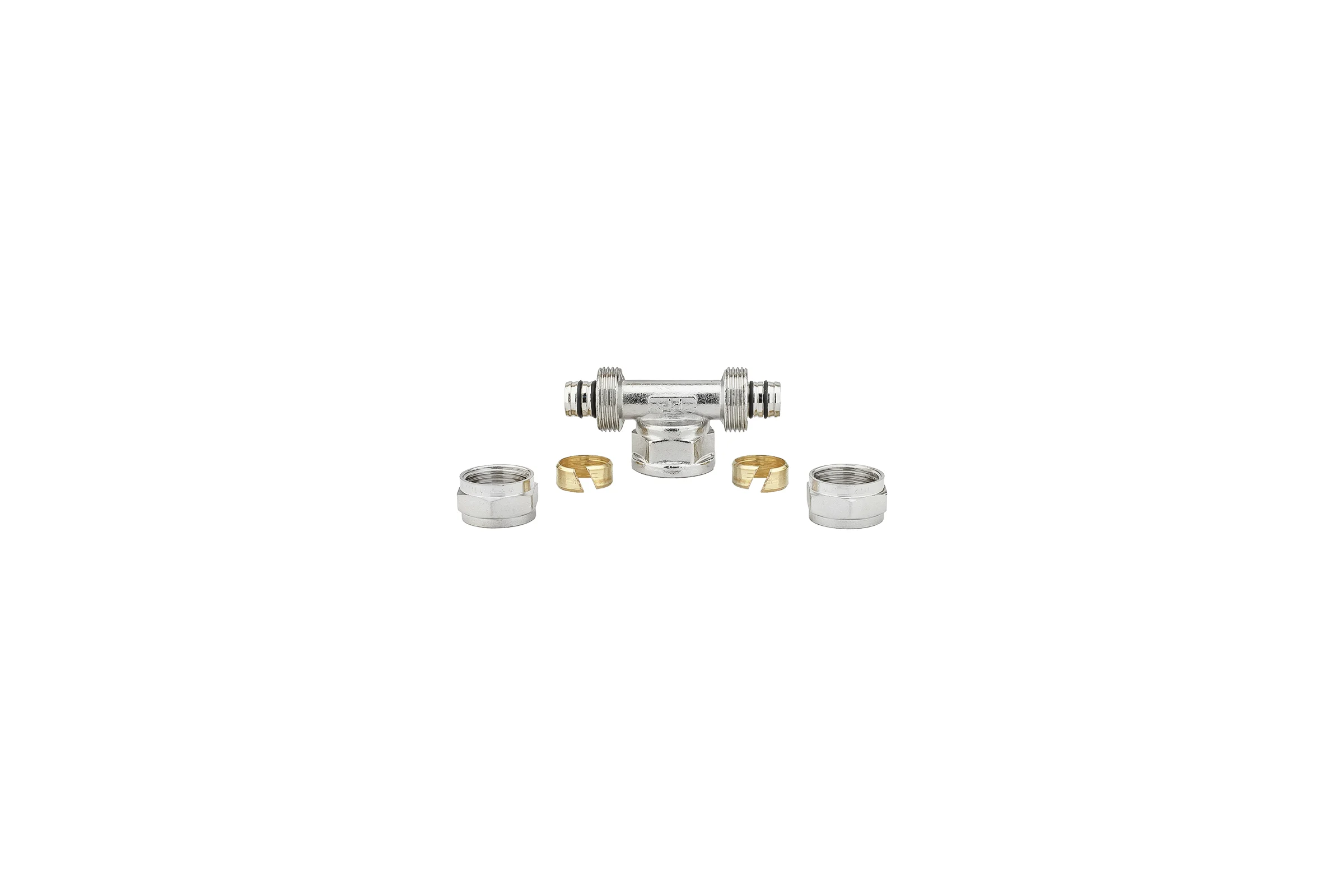 Тройник обжимной PROFACTOR ц/в/ц, 16 х 1/2 х 16 PF PF 450