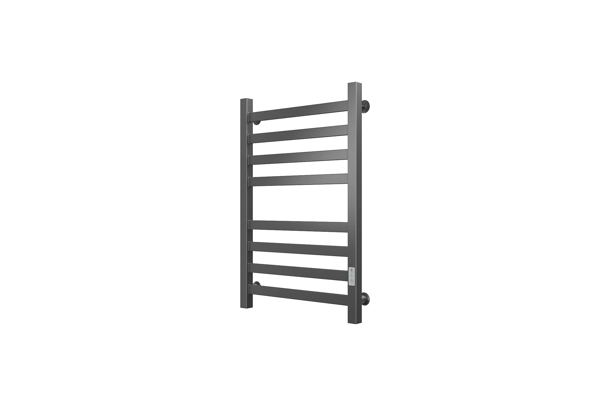 Полотенцесушитель электрический профильный Bauedge BAU В81/10 Gun Grey 50х80, темно-серый металлик с таймером, универсальное подключение M0104U