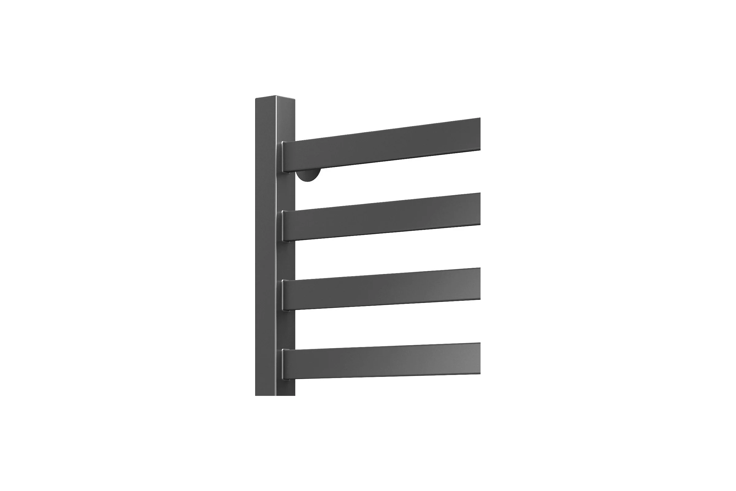 Полотенцесушитель электрический профильный Bauedge BAU В81/10 Gun Grey 50х80, темно-серый металлик с таймером, универсальное подключение M0104U