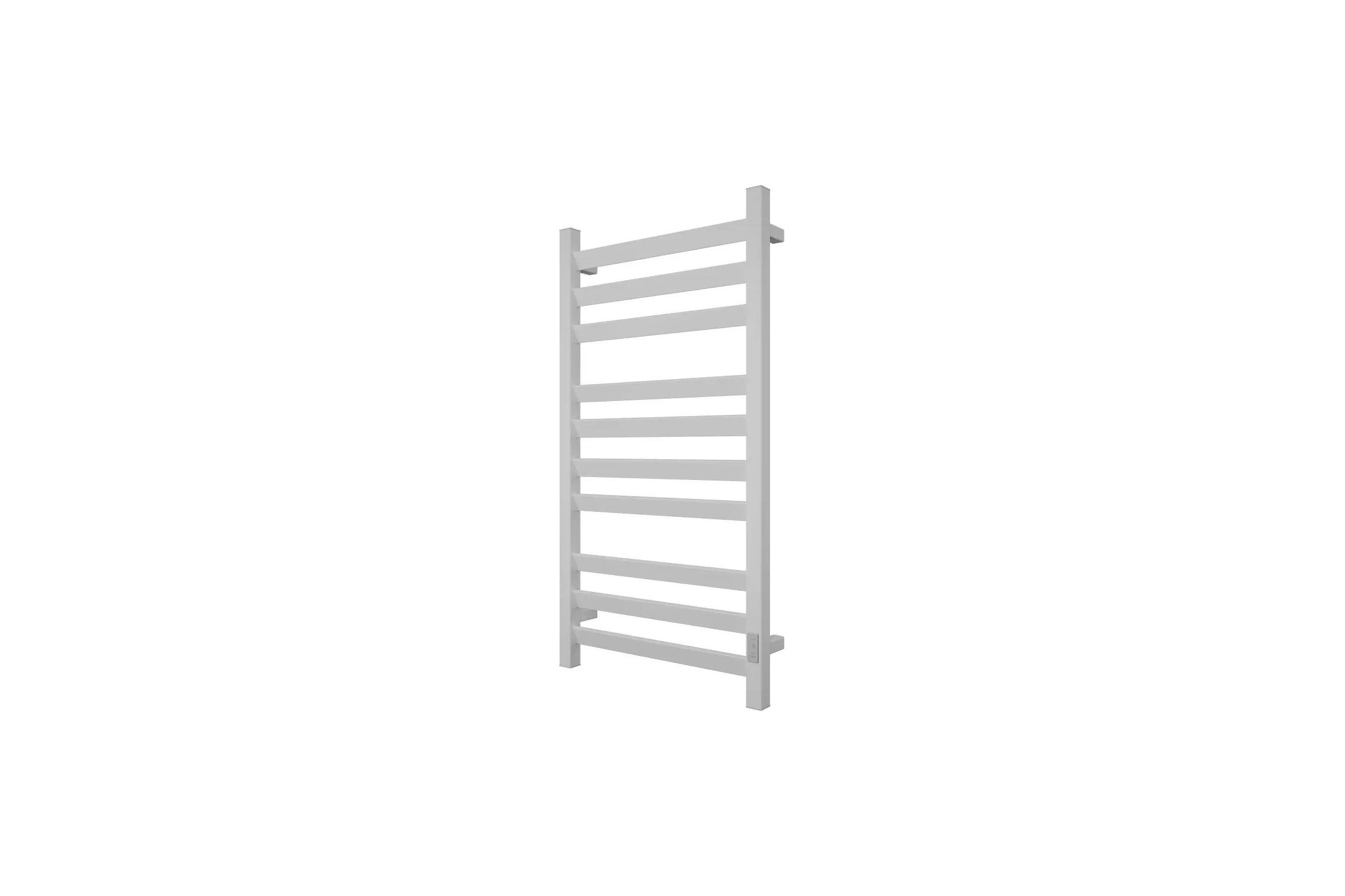 Полотенцесушитель электрический Bauedge профильный BAU Hotel Veer 50х100, 10 планок, универсальный, белый полуматовый DB-0114