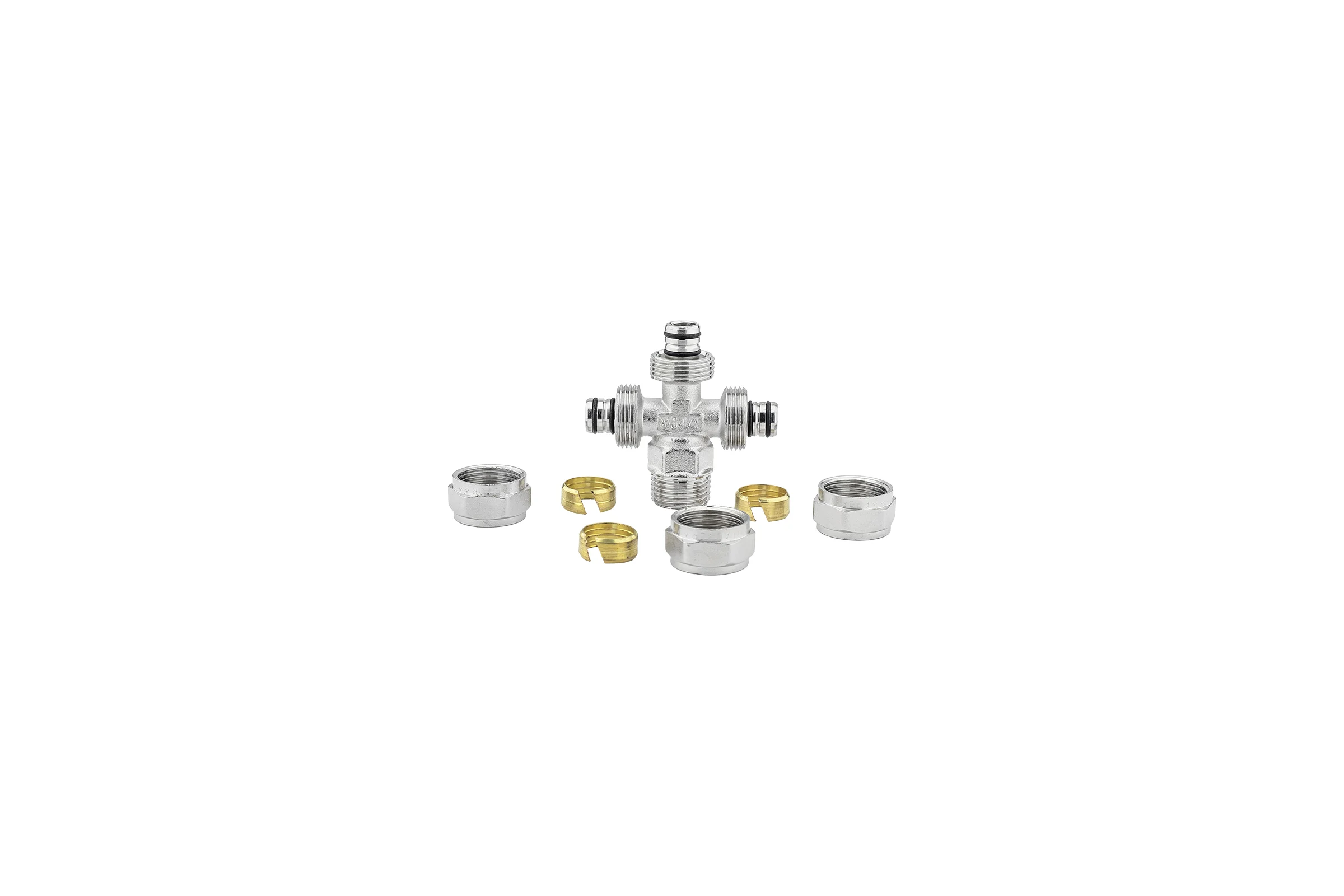 Крестовина обжимная PROFACTOR ц/ц/ц/н 16х16х16х1/2" PF PF 492