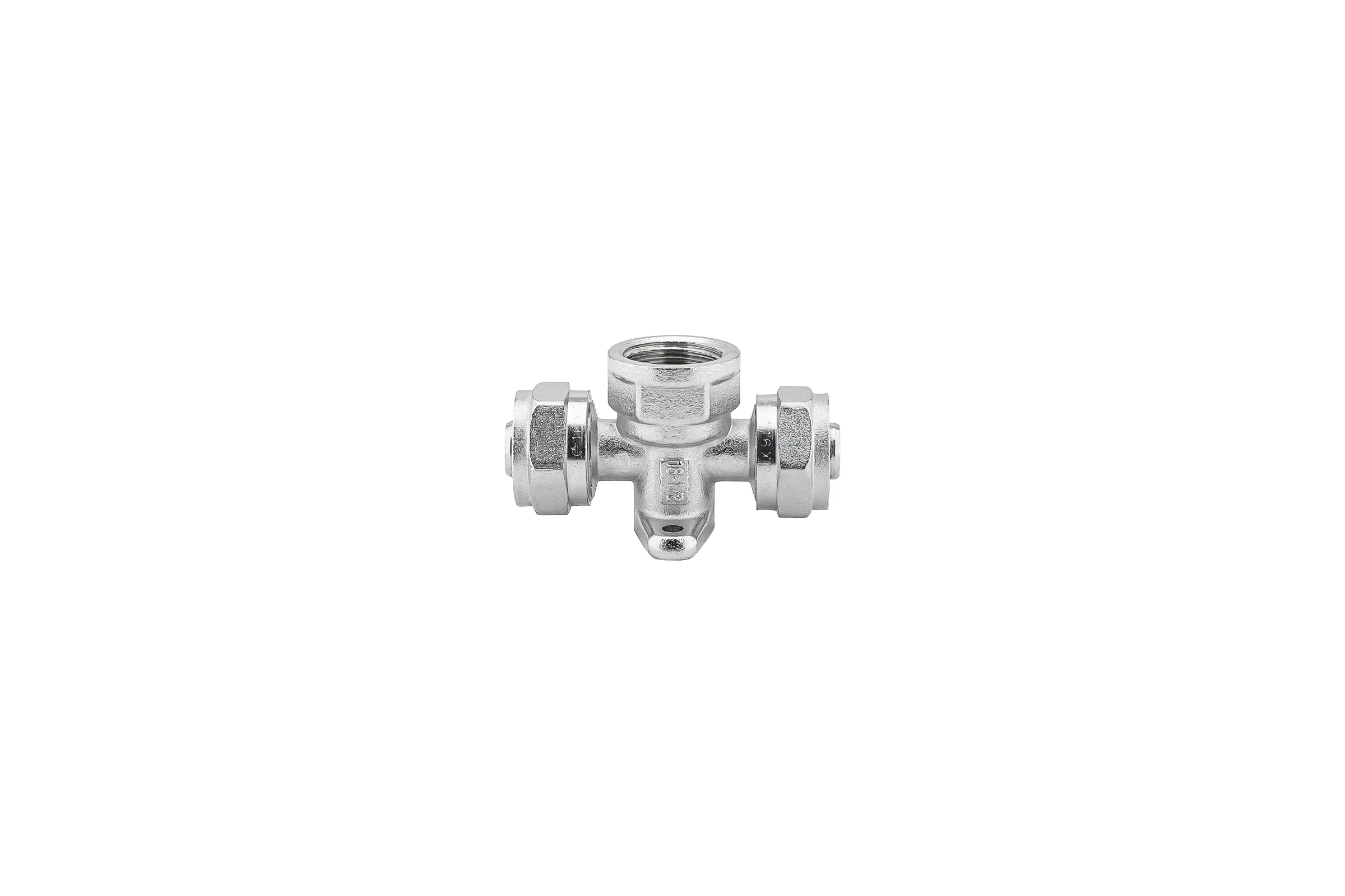 Тройник с креплением прямой обжимной PROFACTOR ц/в/ц 16х1/2"х16 PF PF 498