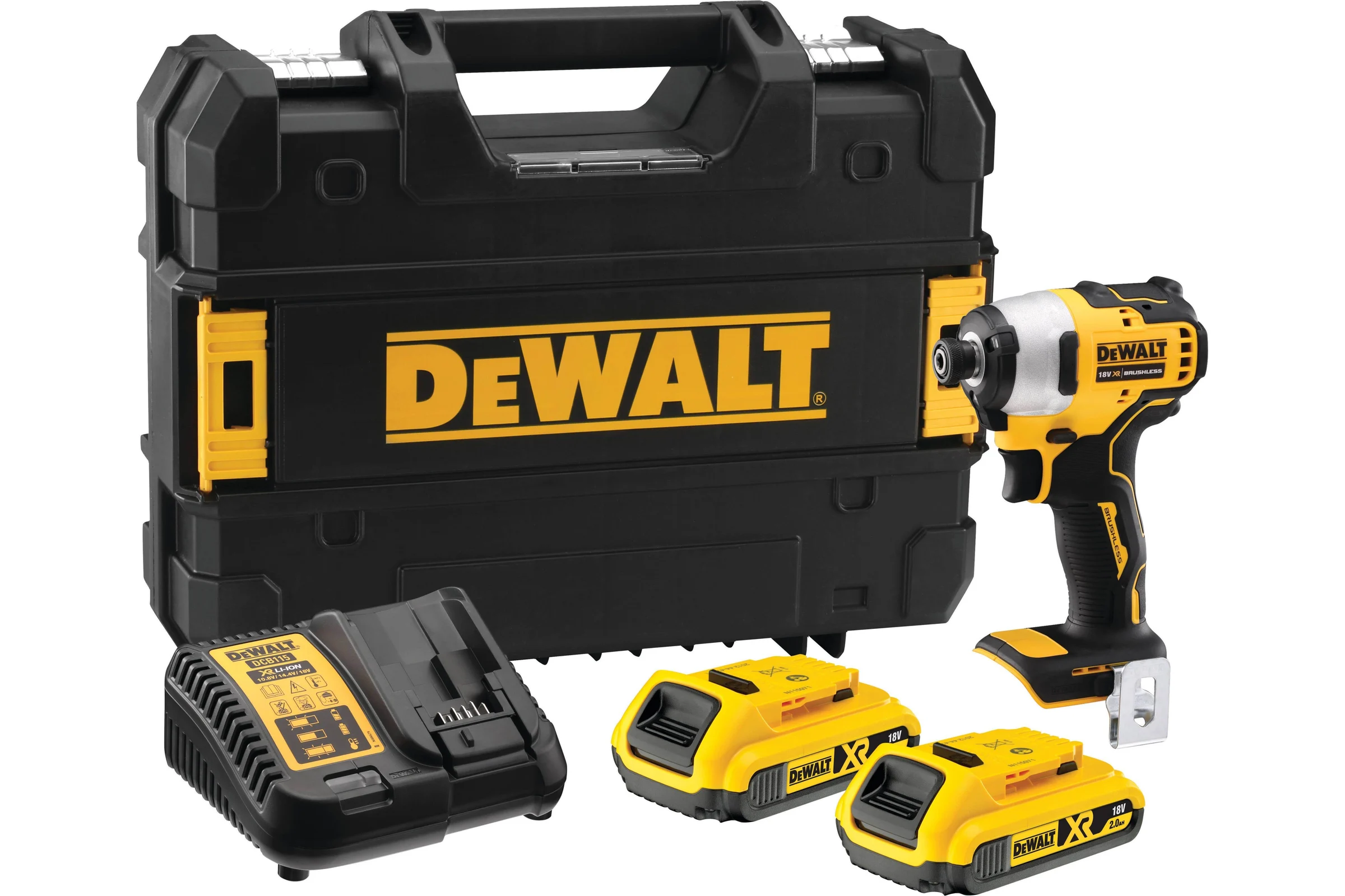 Аккумуляторный шуруповерт DEWALT DCF809D2T, 18 В, 190 Нм, 3200 уд/мин, с 2 АКБ 2 А*ч и ЗУ, в кейсе DCF809D2T-QW