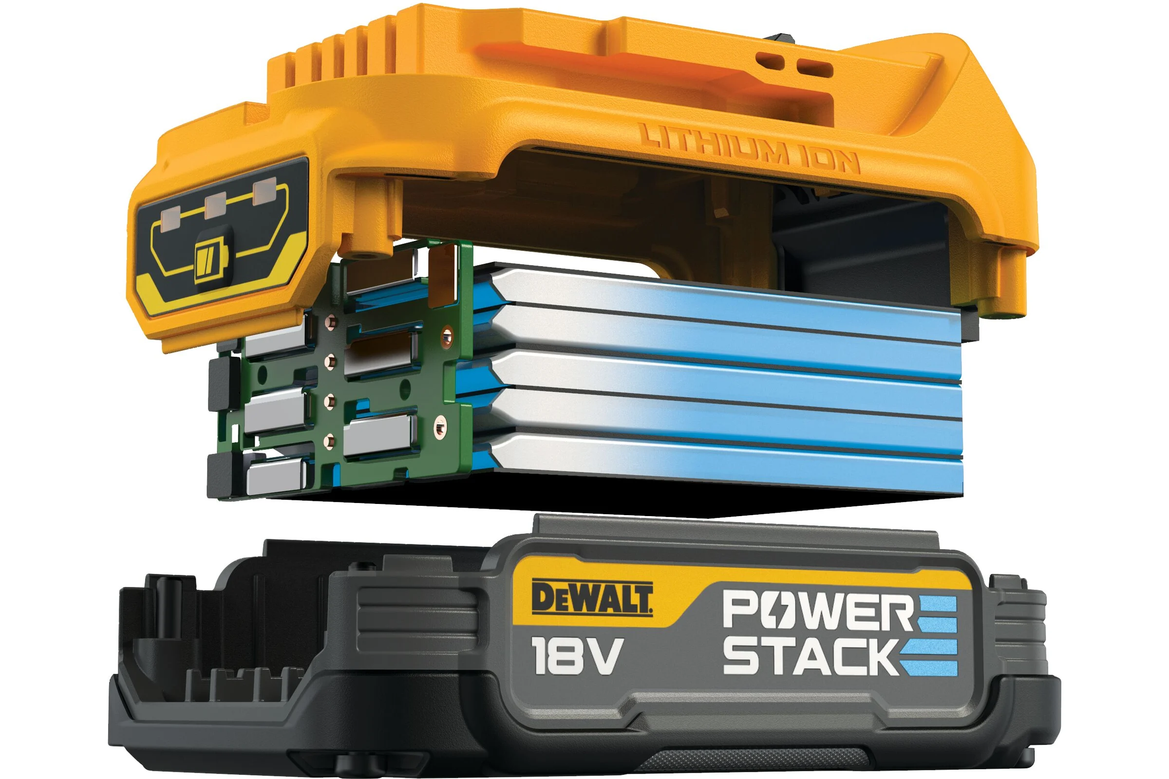 Аккумулятор Dewalt POWERSTACK, Li-Ion, 18 В, 1.7 Ач, 2 шт DCBP034E2