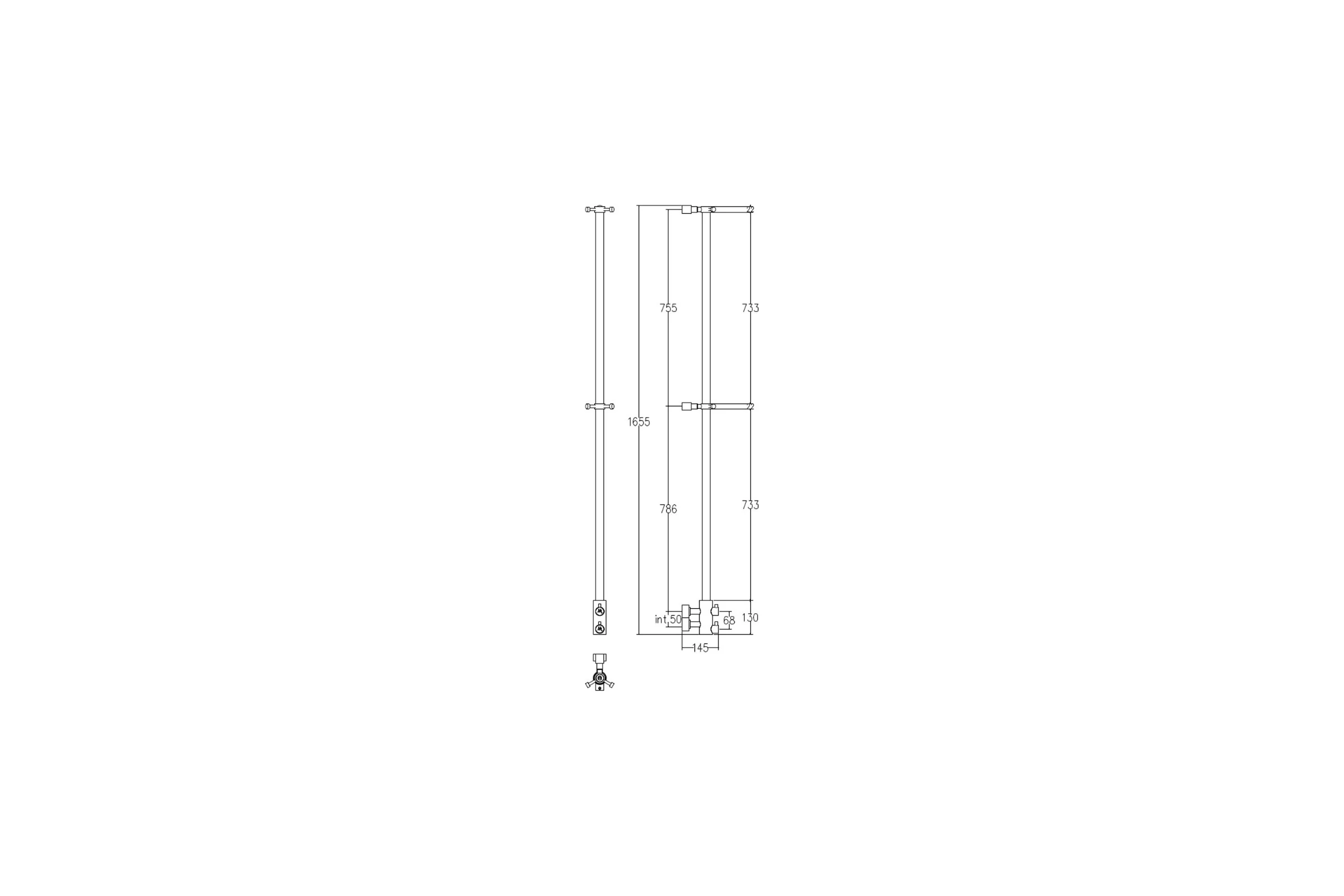 Водяной полотенцесушитель Margaroli Acrobaleno 416, цвет: хром 416LCR