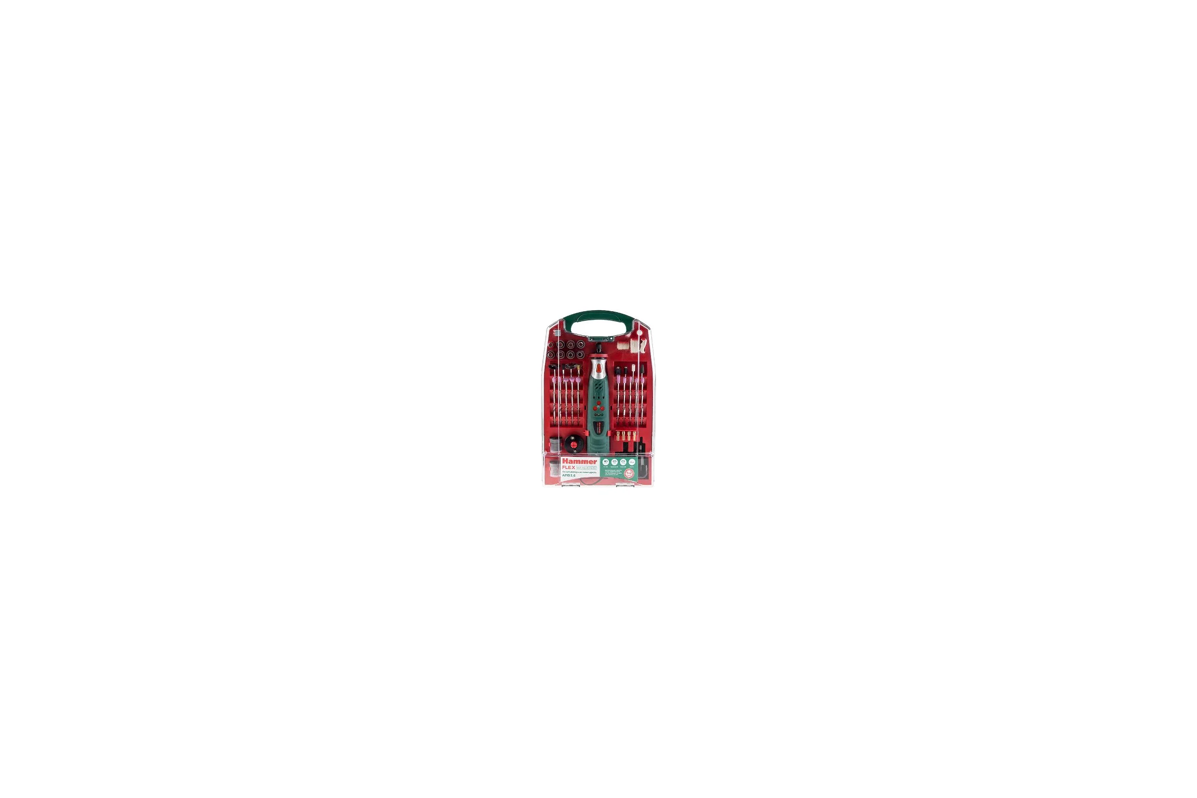 Аккумуляторная мини-дрель HAMMER Flex AMD3.6 345047
