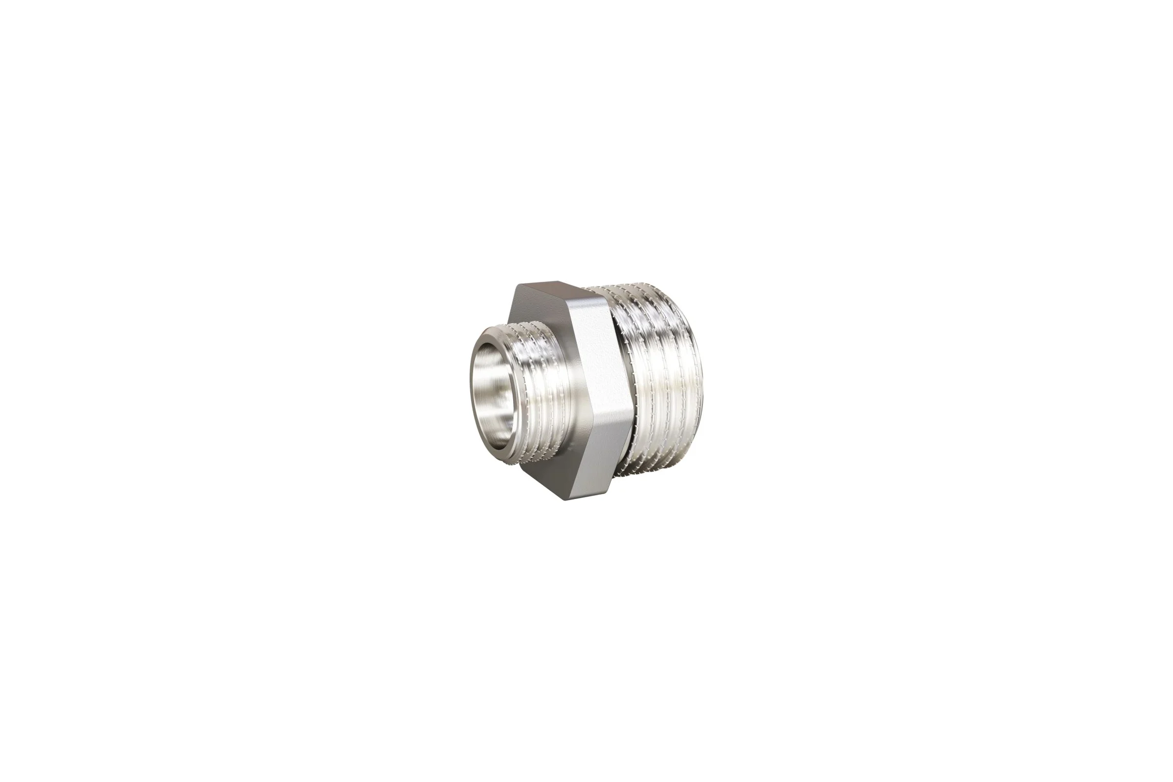 Ниппель переходной LD PRIDE DN25х15 (1"НР х 1/2"НР) латунь никель с биркой LD.67.513.25х15