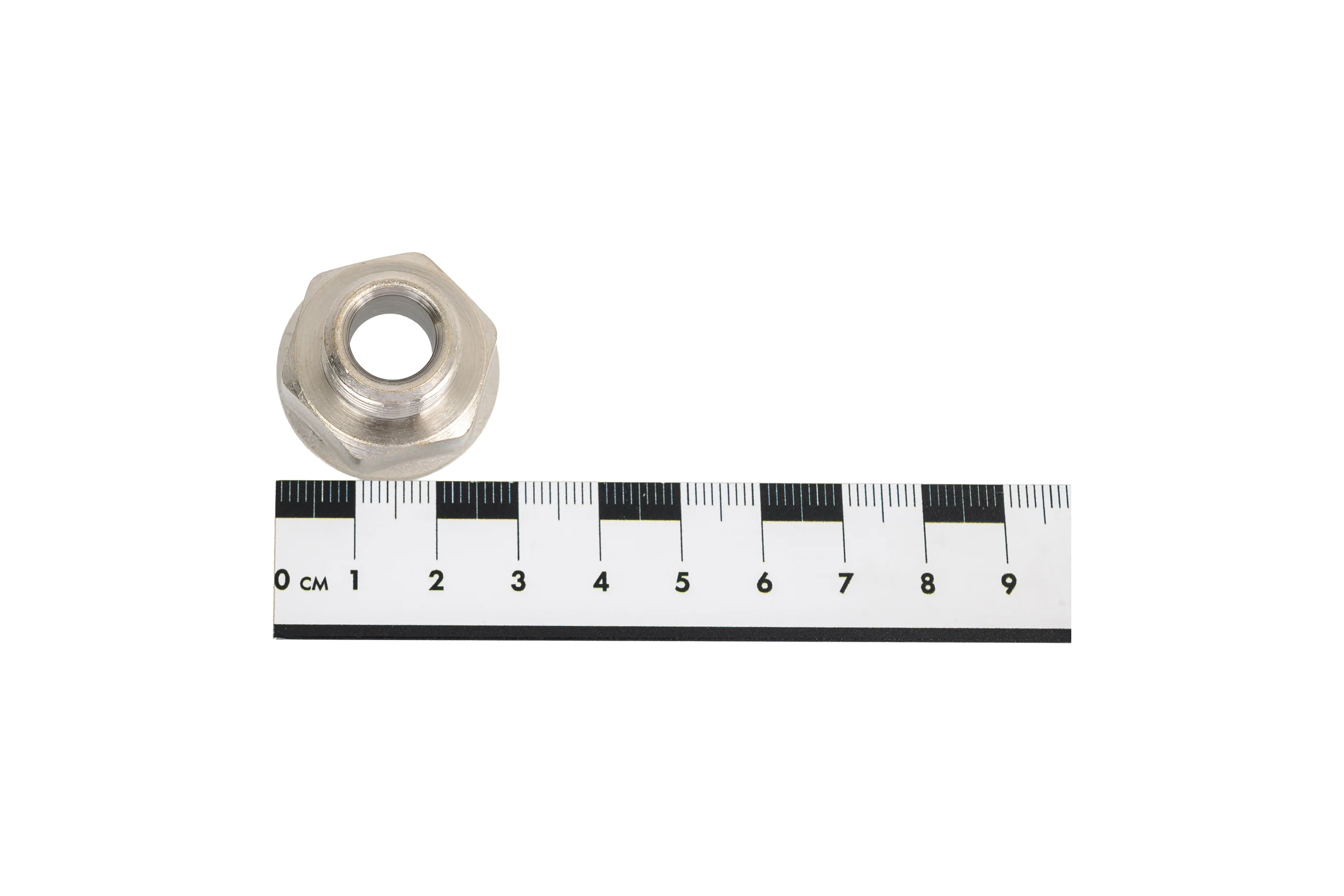 Переход LD PRIDE DN15х10 (1/2"ВР х 3/8"НР) латунь никель с биркой LD.67.519.15х10