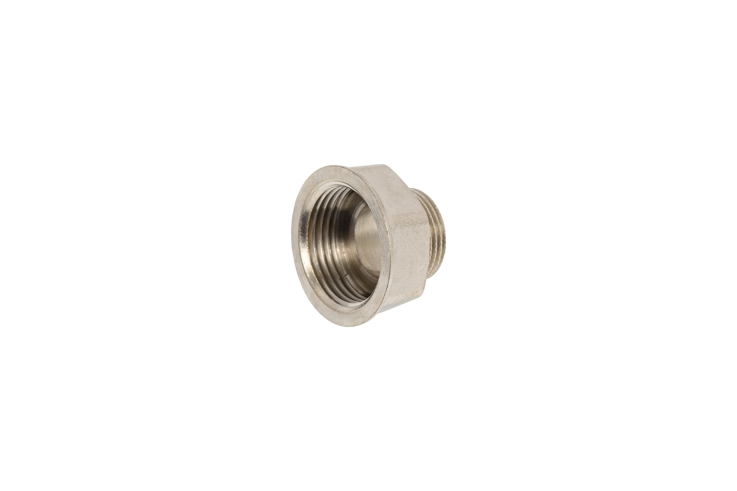Переход LD PRIDE DN25х20 (1"ВР х 3/4"НР) латунь никель с биркой LD.67.519.25х20