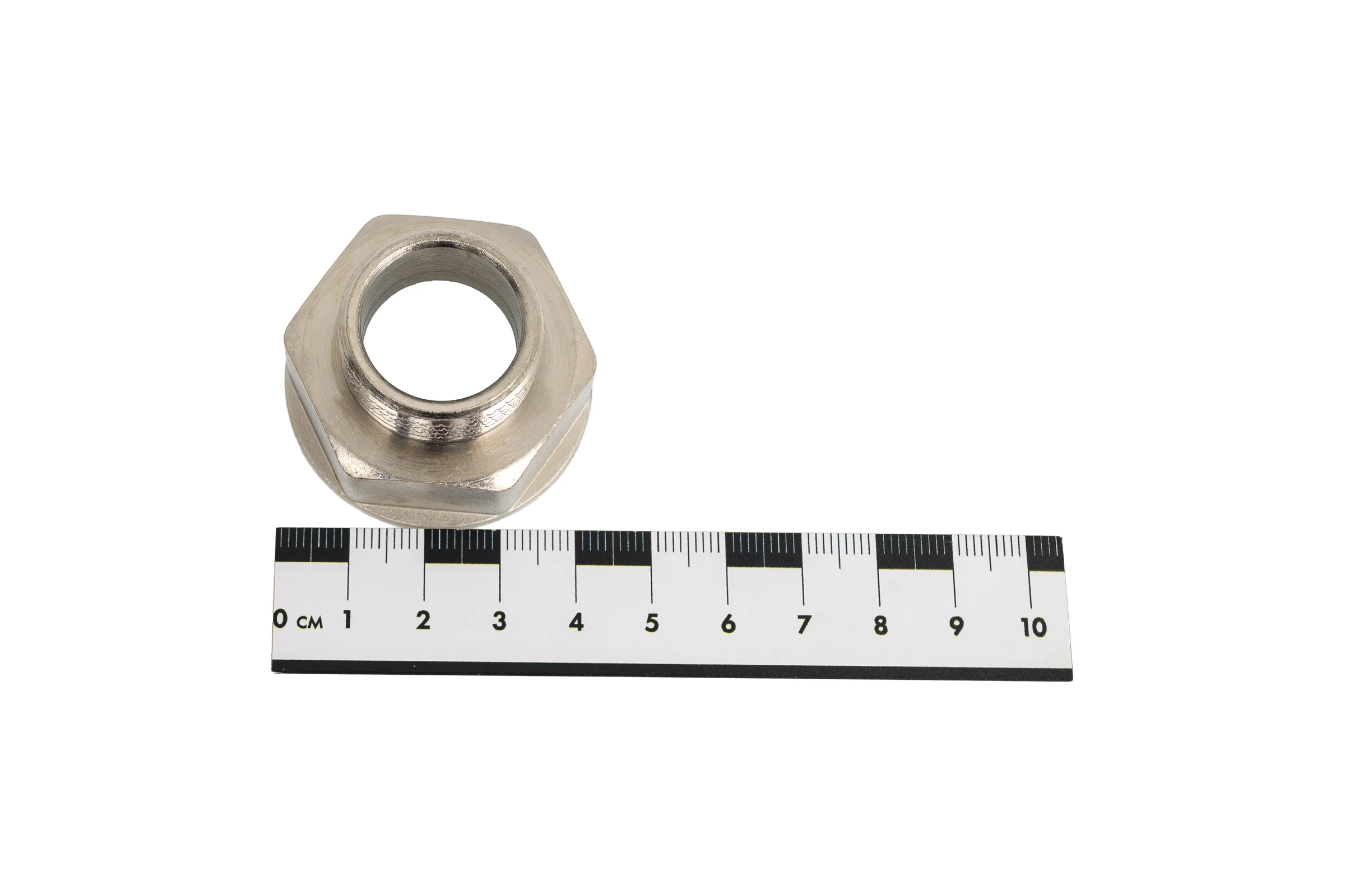 Переход LD PRIDE DN25х20 (1"ВР х 3/4"НР) латунь никель с биркой LD.67.519.25х20