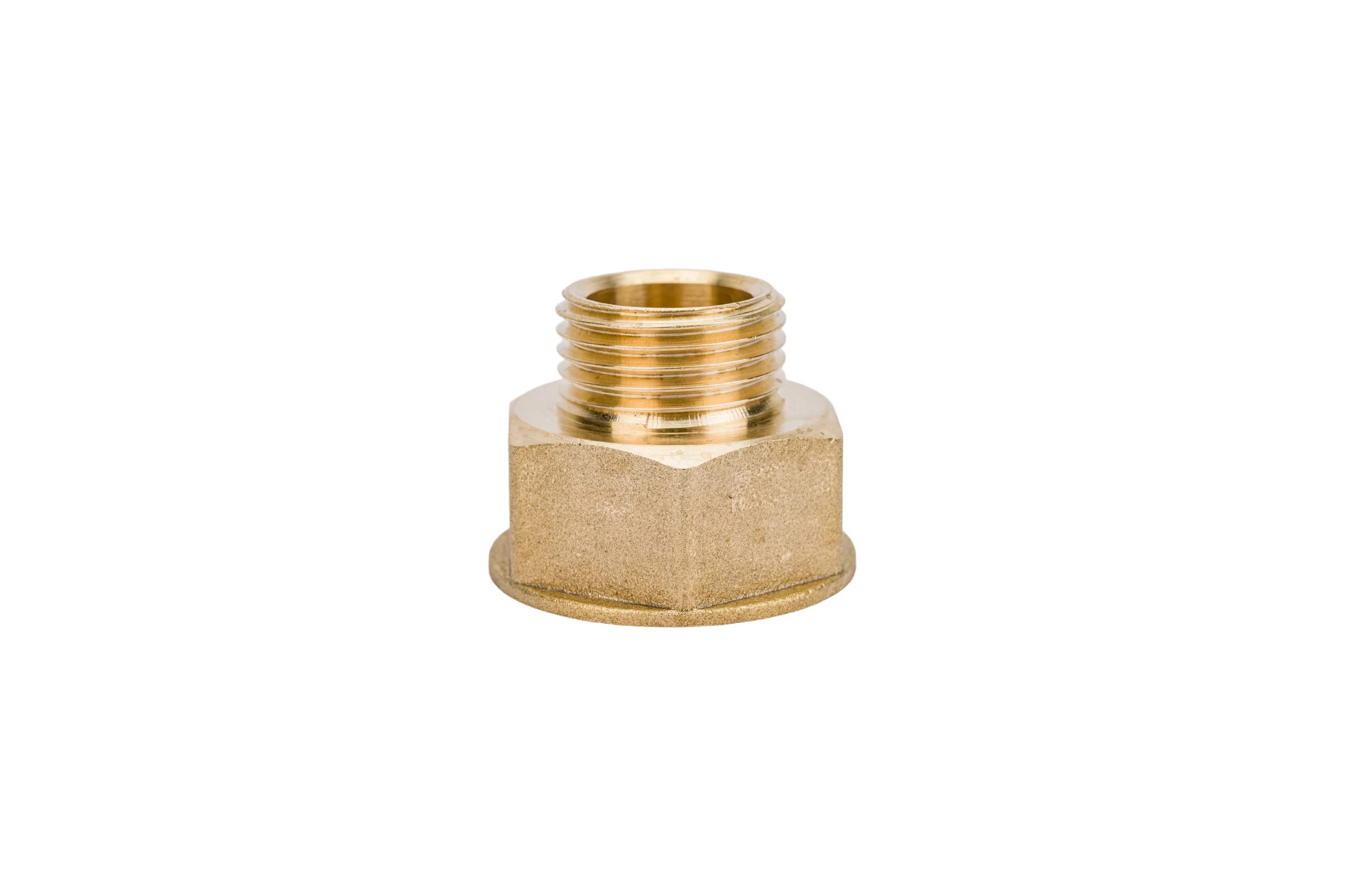 Переход LD PRIDE DN20х15 (3/4"ВР х 1/2"НР) латунь никель с биркой LD.67.519.20х15