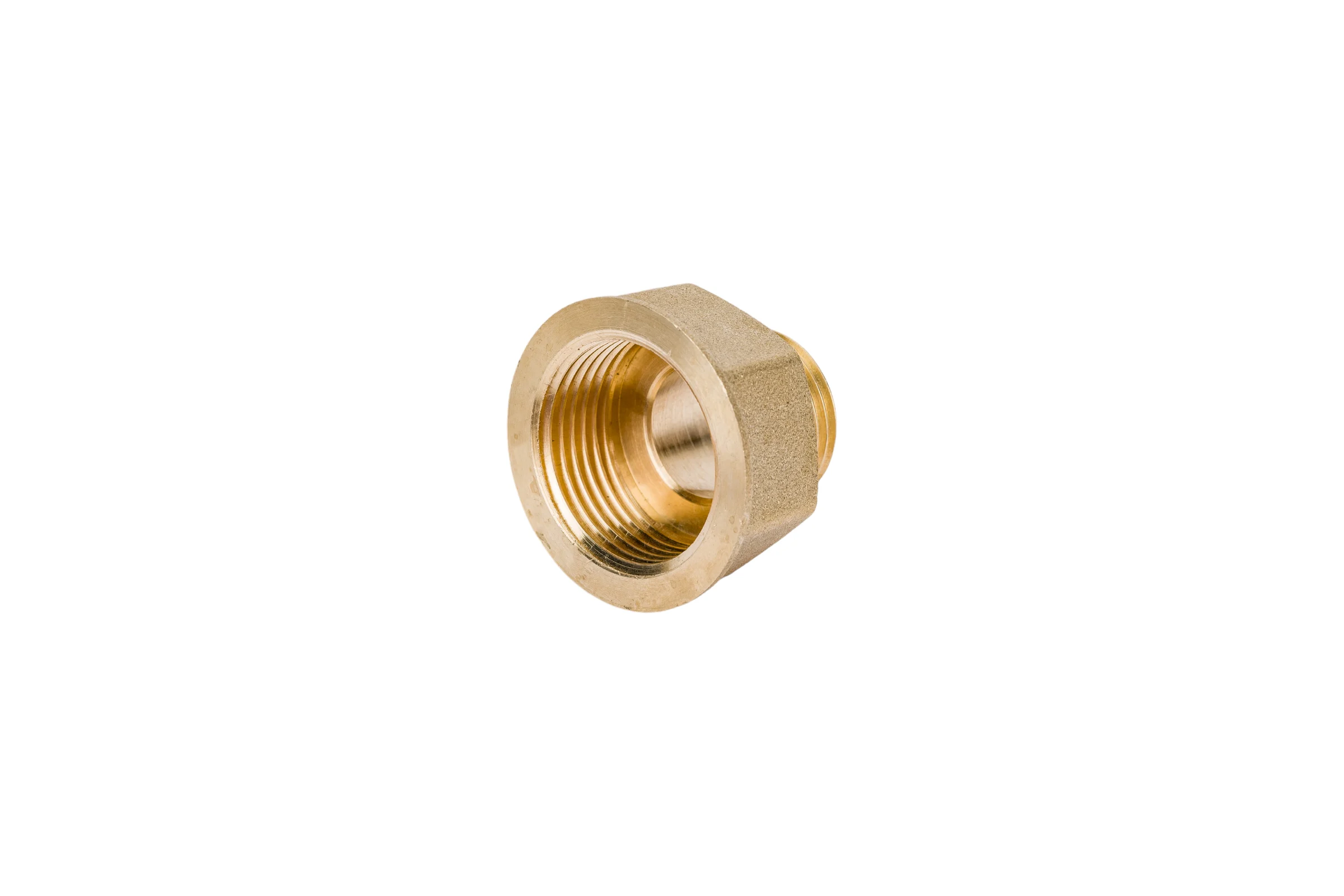 Переход LD PRIDE DN20х15 (3/4"ВР х 1/2"НР) латунь никель с биркой LD.67.519.20х15