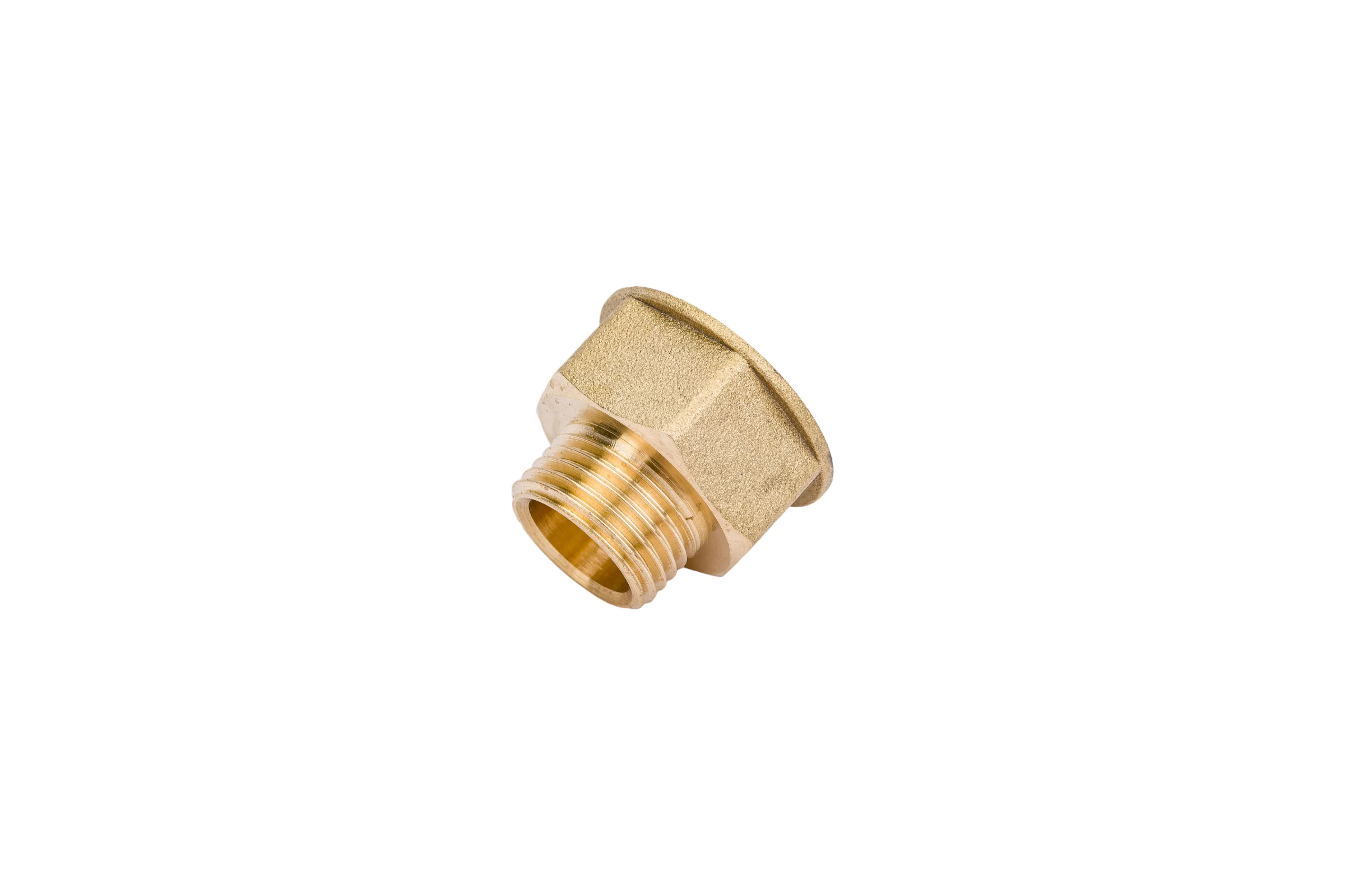 Переход LD PRIDE DN20х15 (3/4"ВР х 1/2"НР) латунь никель с биркой LD.67.519.20х15