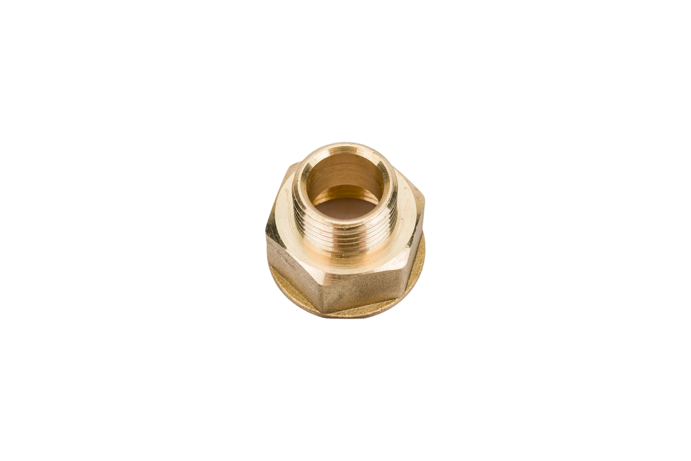 Переход LD PRIDE DN20х15 (3/4"ВР х 1/2"НР) латунь никель с биркой LD.67.519.20х15