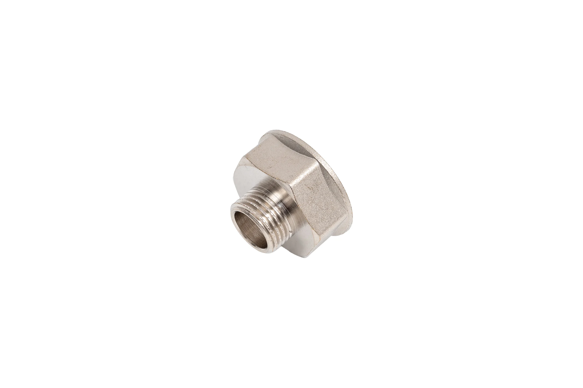 Переход LD PRIDE DN25х15 (1"ВР х 1/2"НР) латунь никель с биркой LD.67.519.25х15
