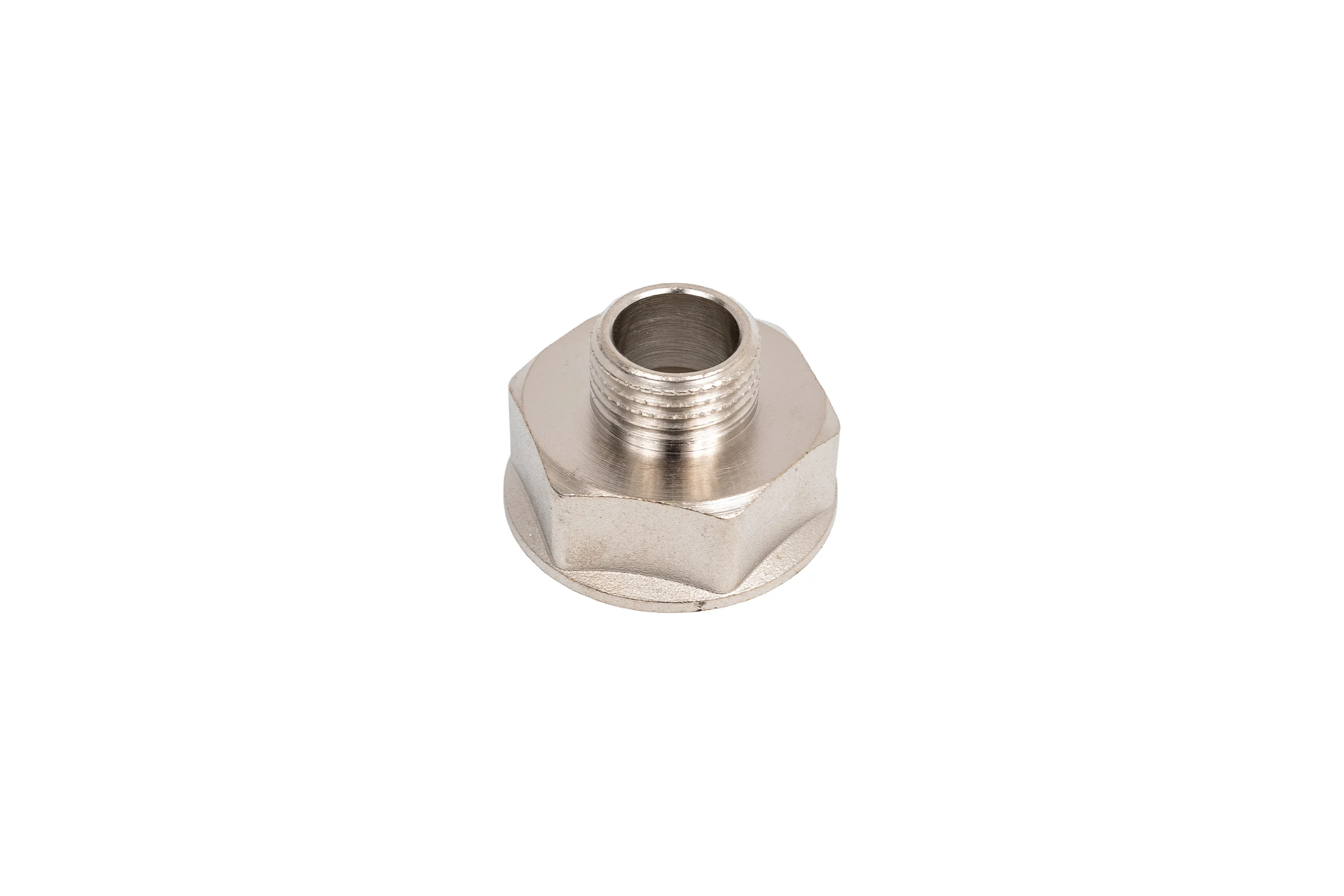 Переход LD PRIDE DN25х15 (1"ВР х 1/2"НР) латунь никель с биркой LD.67.519.25х15