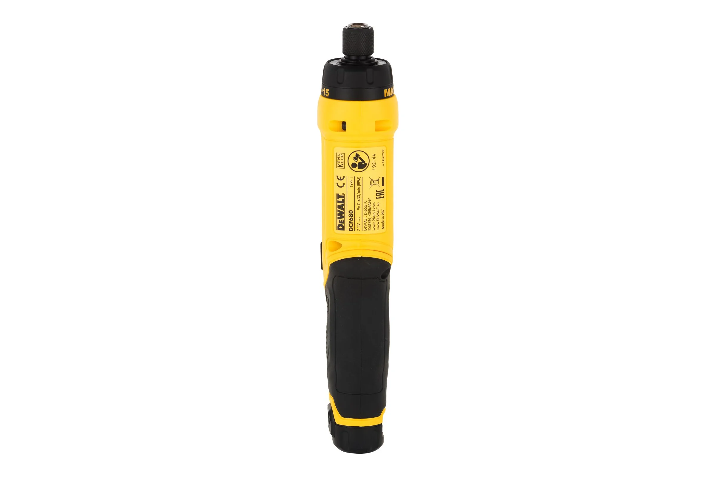 Аккумуляторная отвертка Dewalt DCF680G2, 7.2 В, 430 об/мин, с 2 АКБ 1 Ач и ЗУ, в сумке DCF680G2-QW