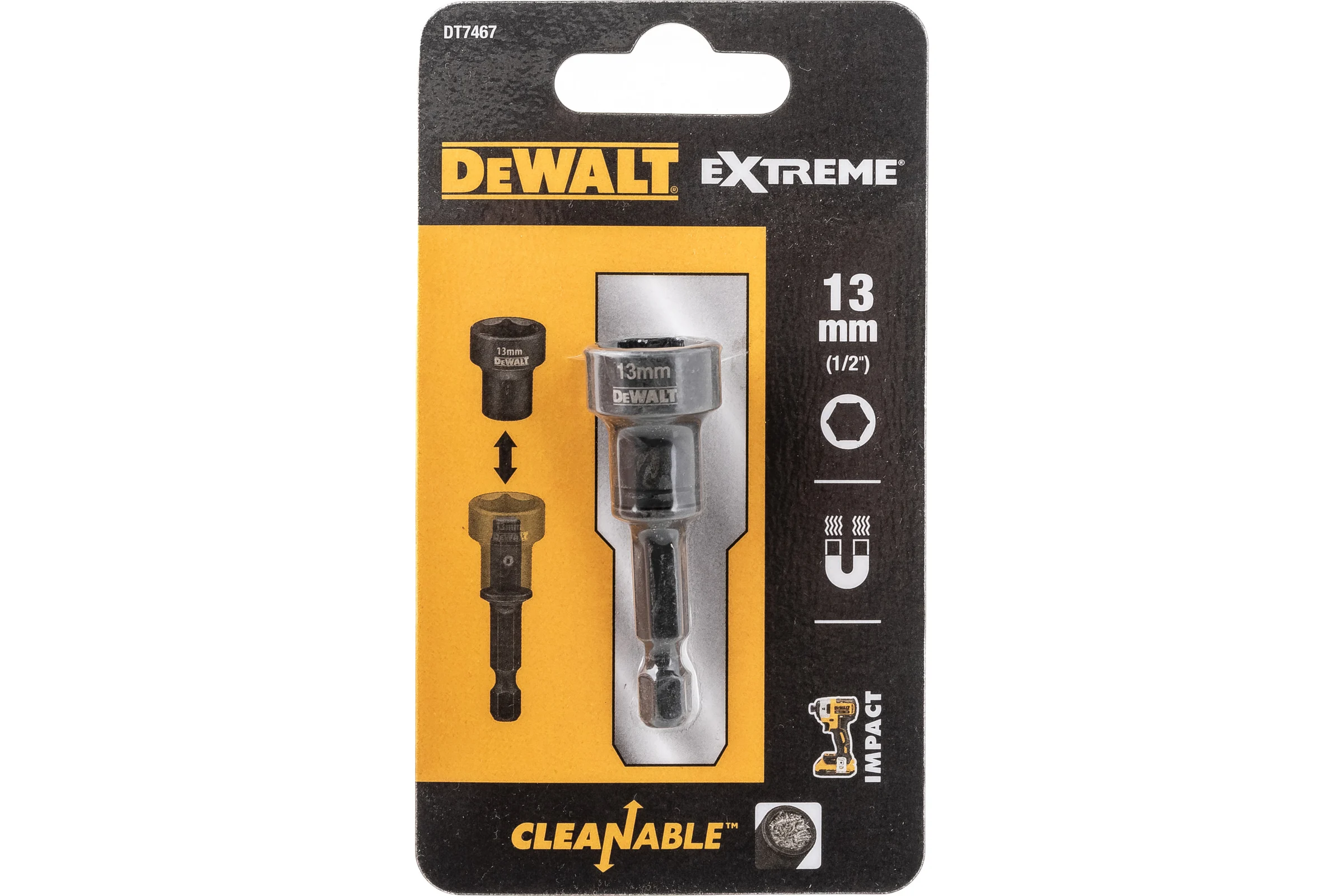 Насадка шестигранная очищаемая 13 мм DEWALT DT7467-QZ