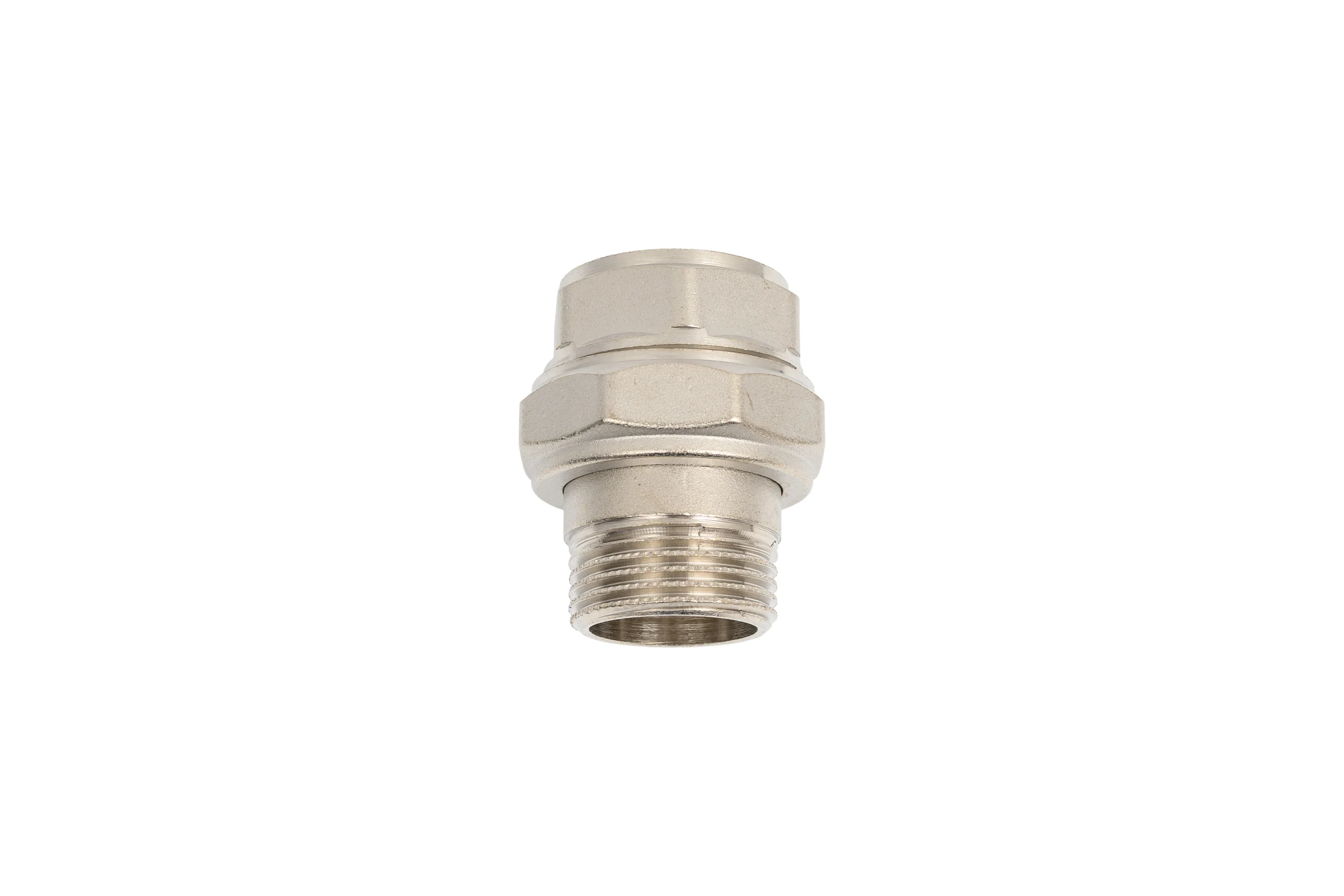 Сгон разъемный (американка) LD PRIDE DN25 (1") ВР/НР латунь никель с биркой LD.67.530.25
