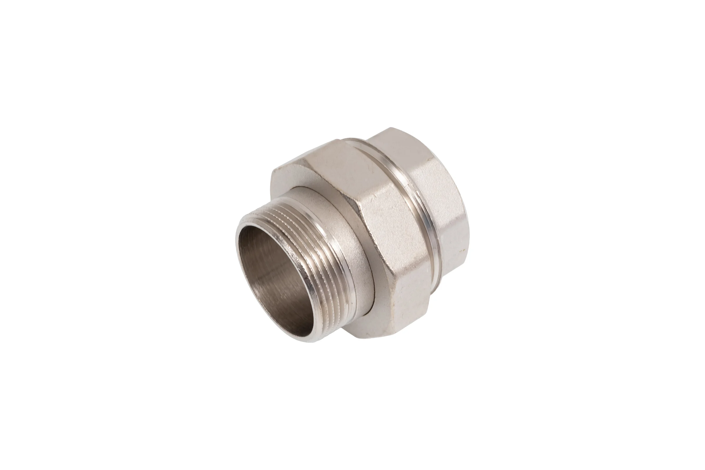 Сгон разъемный (американка) LD PRIDE DN40 (1 1/2") ВР/НР латунь никель с биркой LD.67.530.40