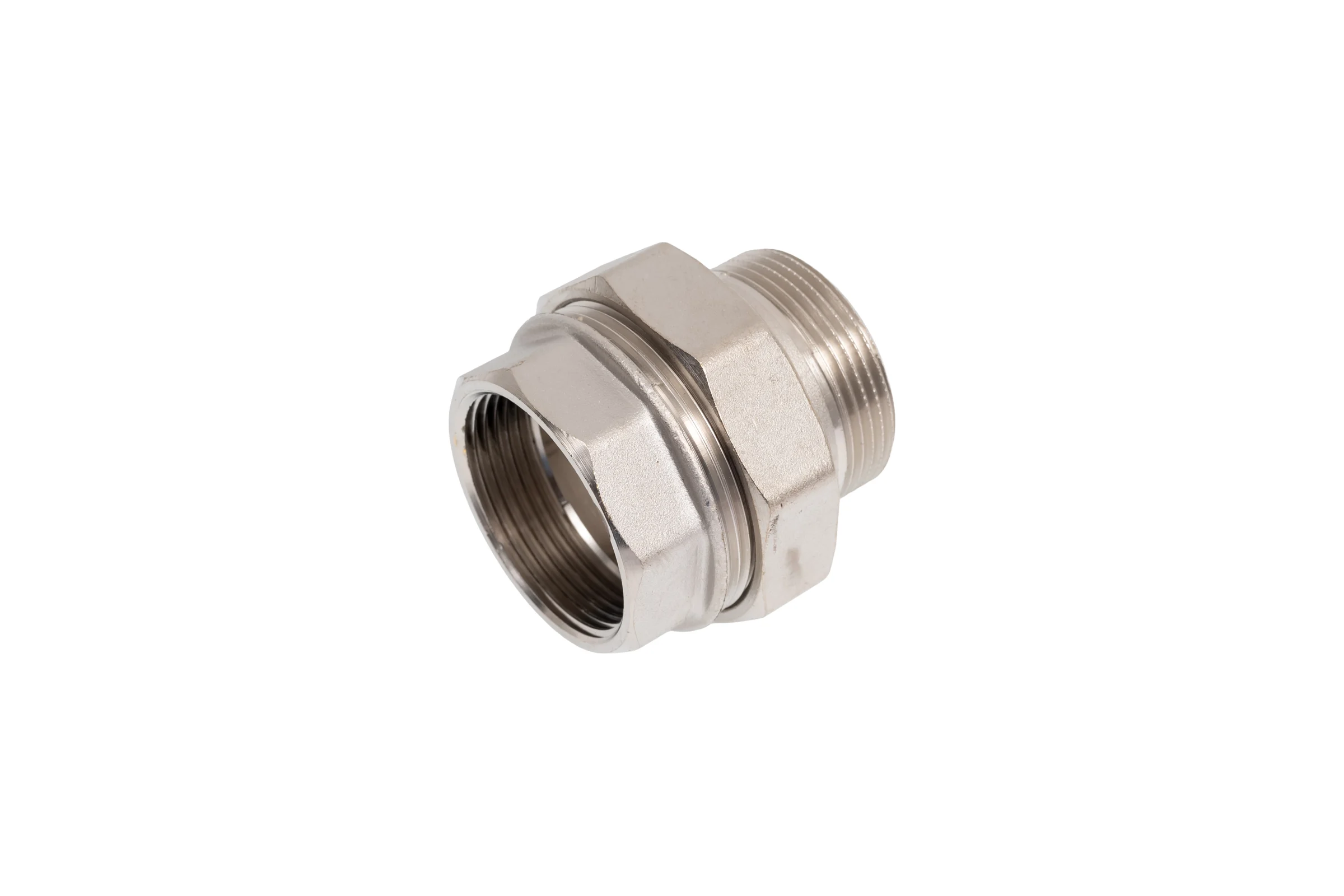 Сгон разъемный (американка) LD PRIDE DN40 (1 1/2") ВР/НР латунь никель с биркой LD.67.530.40