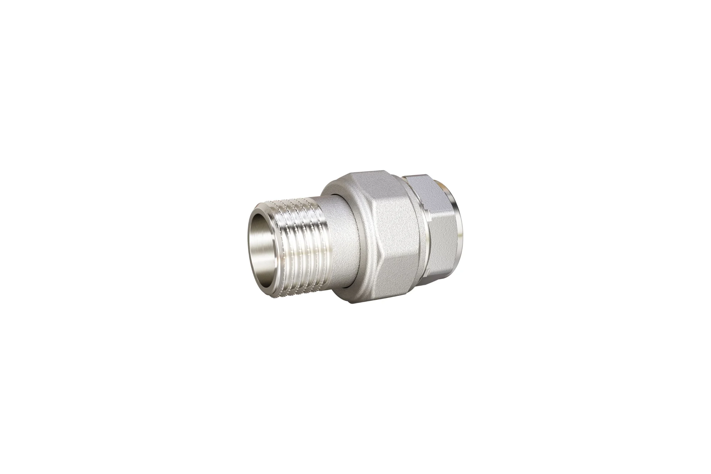 Сгон разъемный (американка) LD PRIDE DN15 (1/2") ВР/НР латунь никель с биркой LD.67.530.15