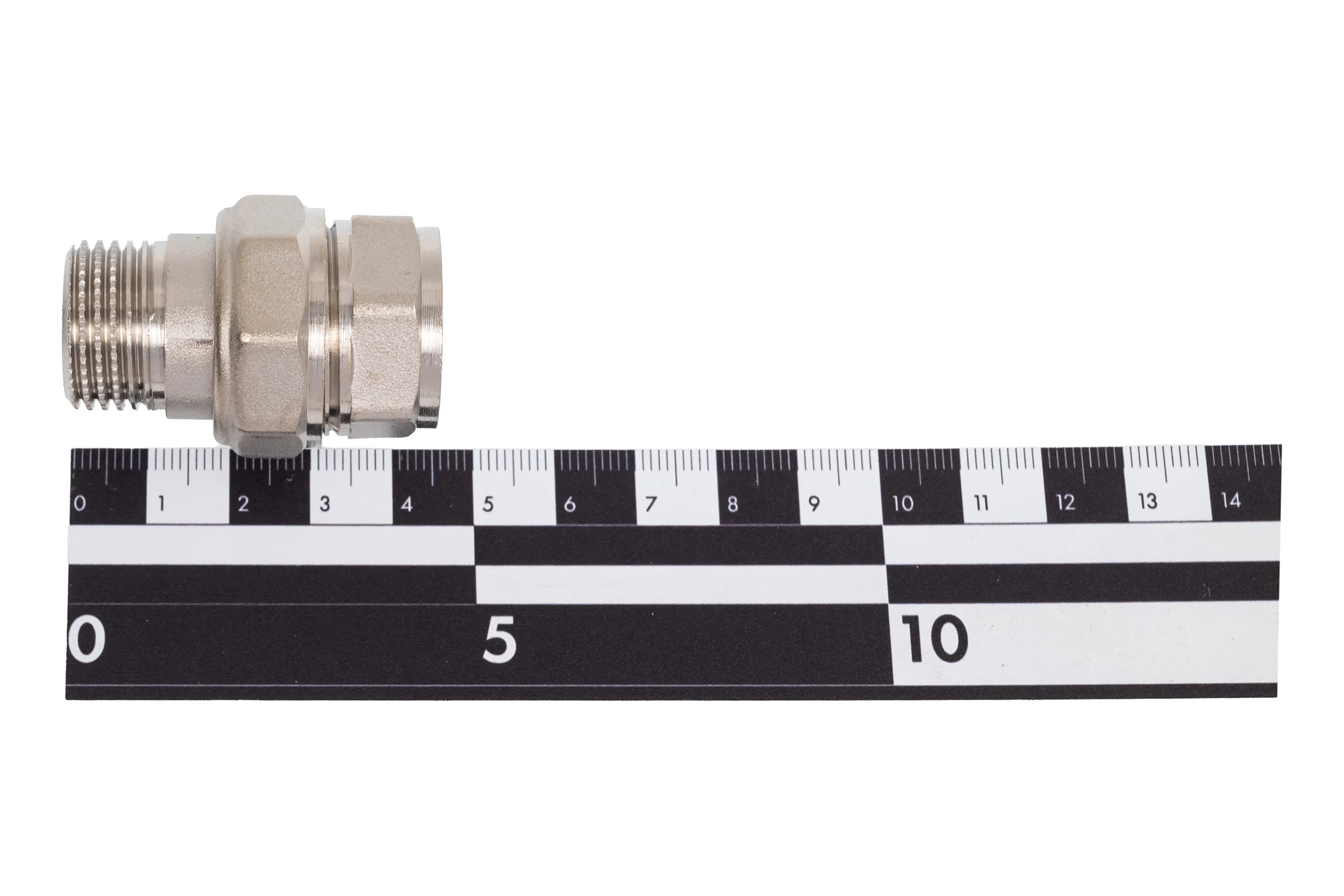Сгон разъемный (американка) LD PRIDE DN15 (1/2") ВР/НР латунь никель с биркой LD.67.530.15