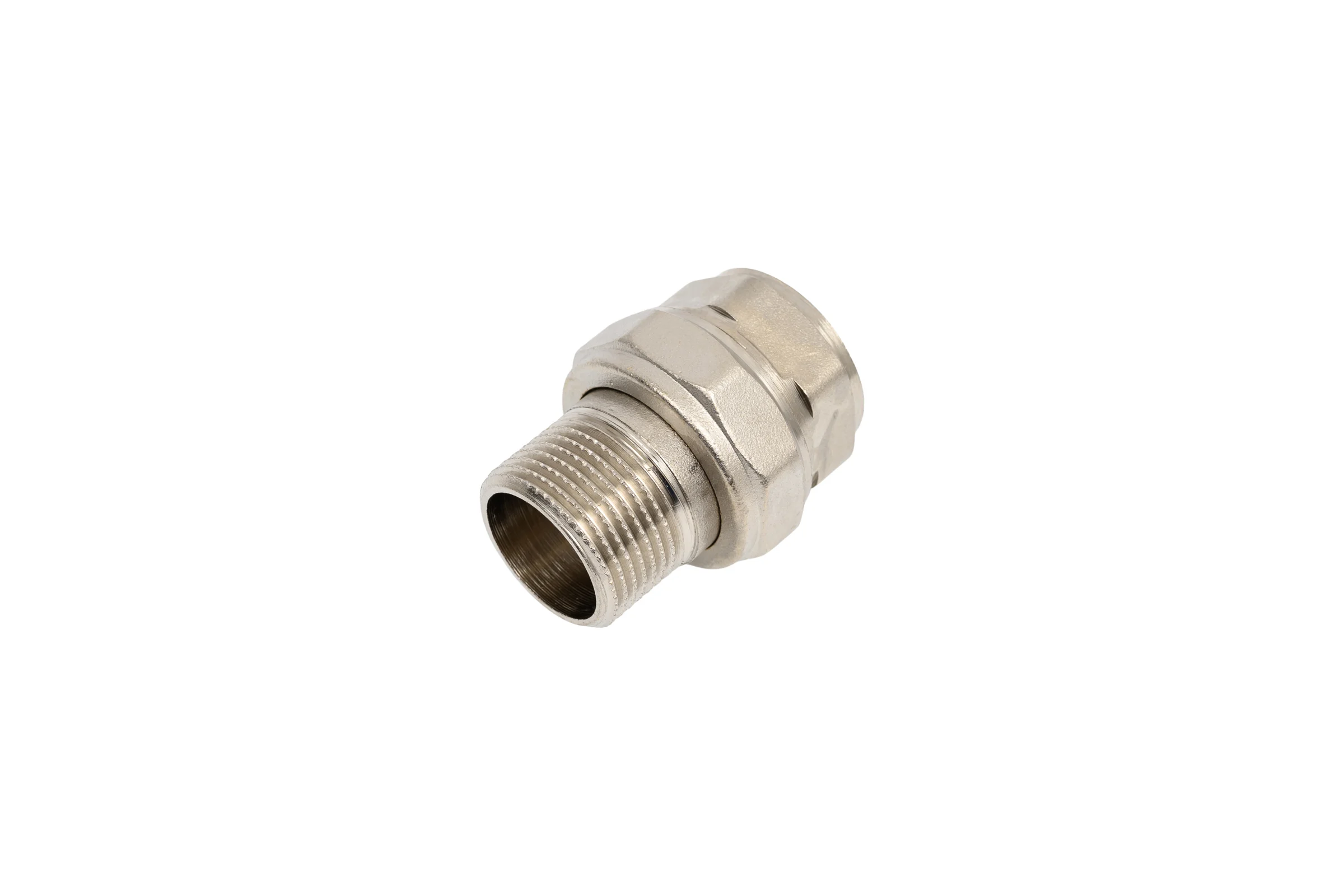 Сгон разъемный (американка) LD PRIDE DN20 (3/4") ВР/НР латунь никель с биркой LD.67.530.20