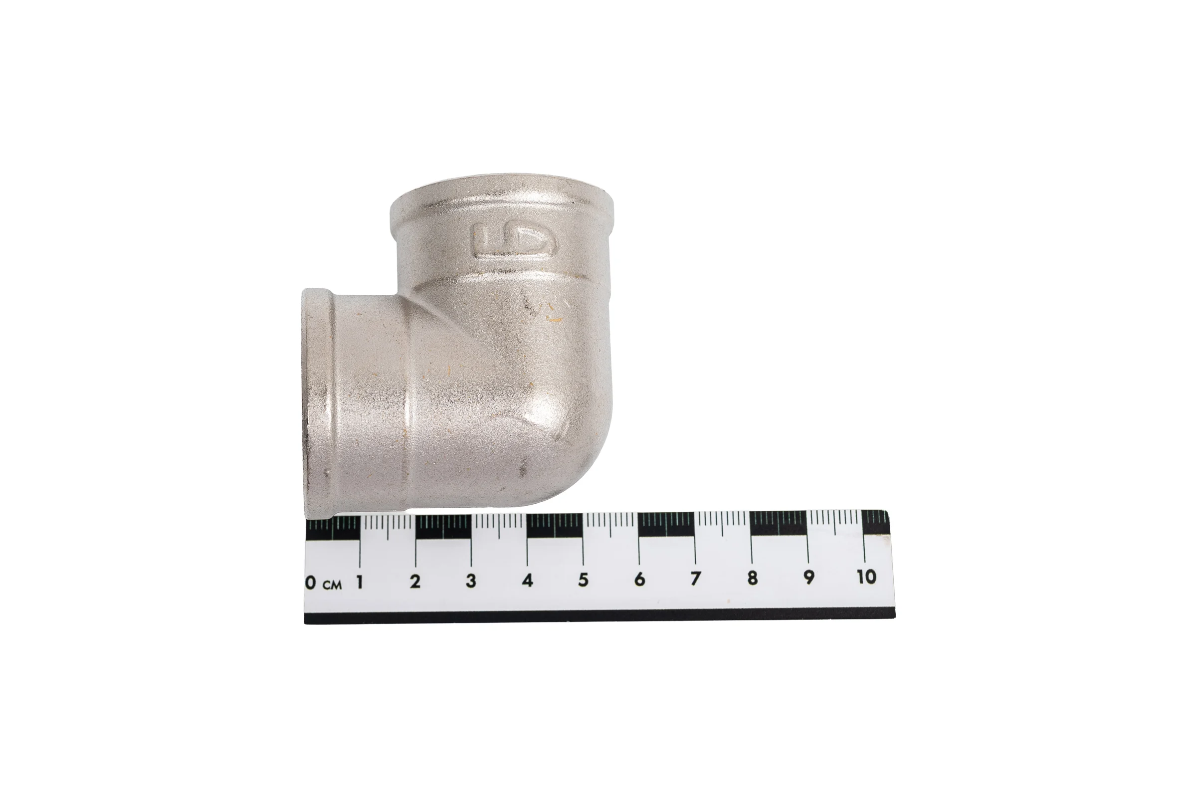 Угол 90 гр LD PRIDE DN25 (1") ВР/ВР латунь никель с биркой LD.67.522.25