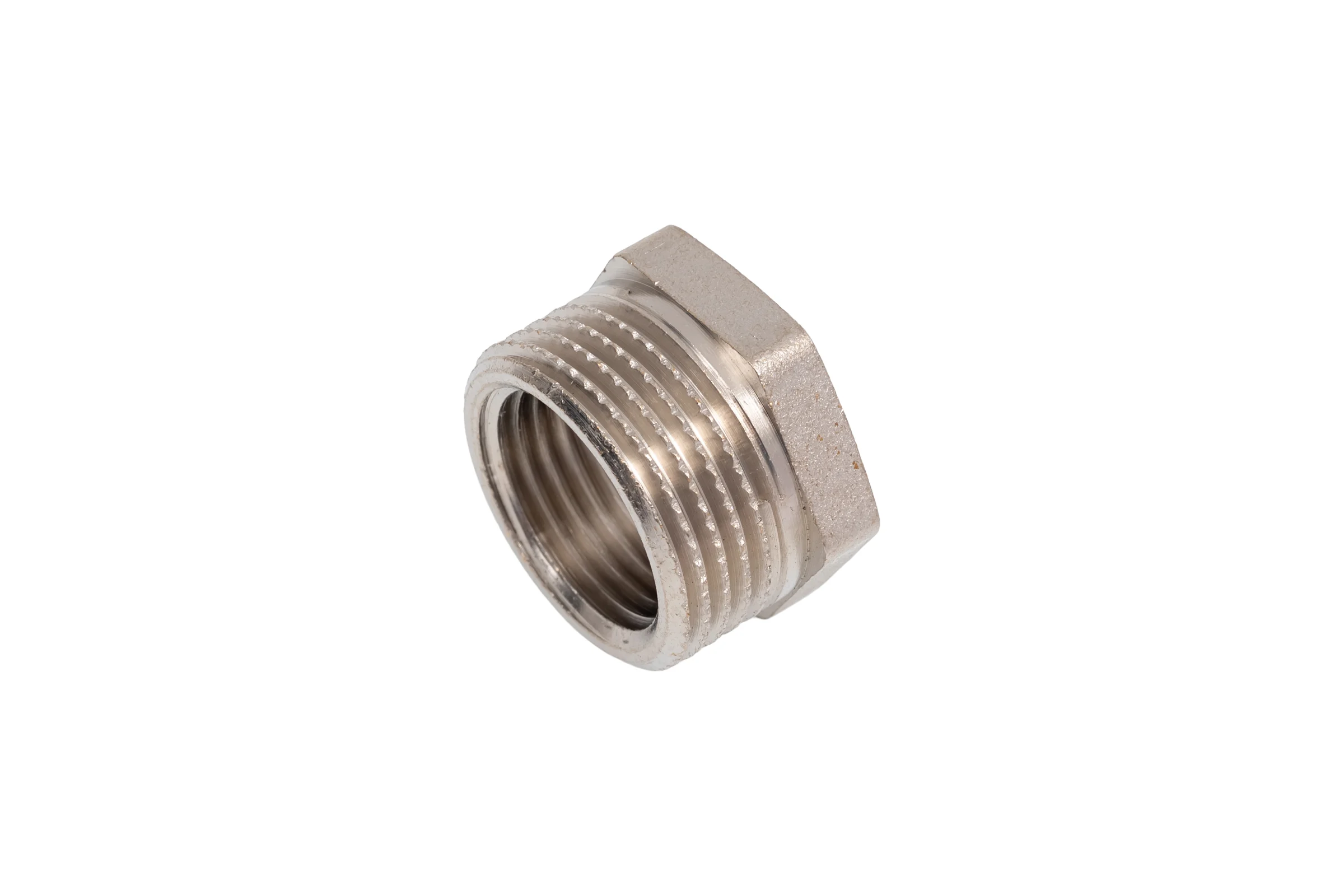 Футорка LD PRIDE DN20х15 (3/4"НР х 1/2" ВР) латунь никель с биркой LD.67.517.20х15