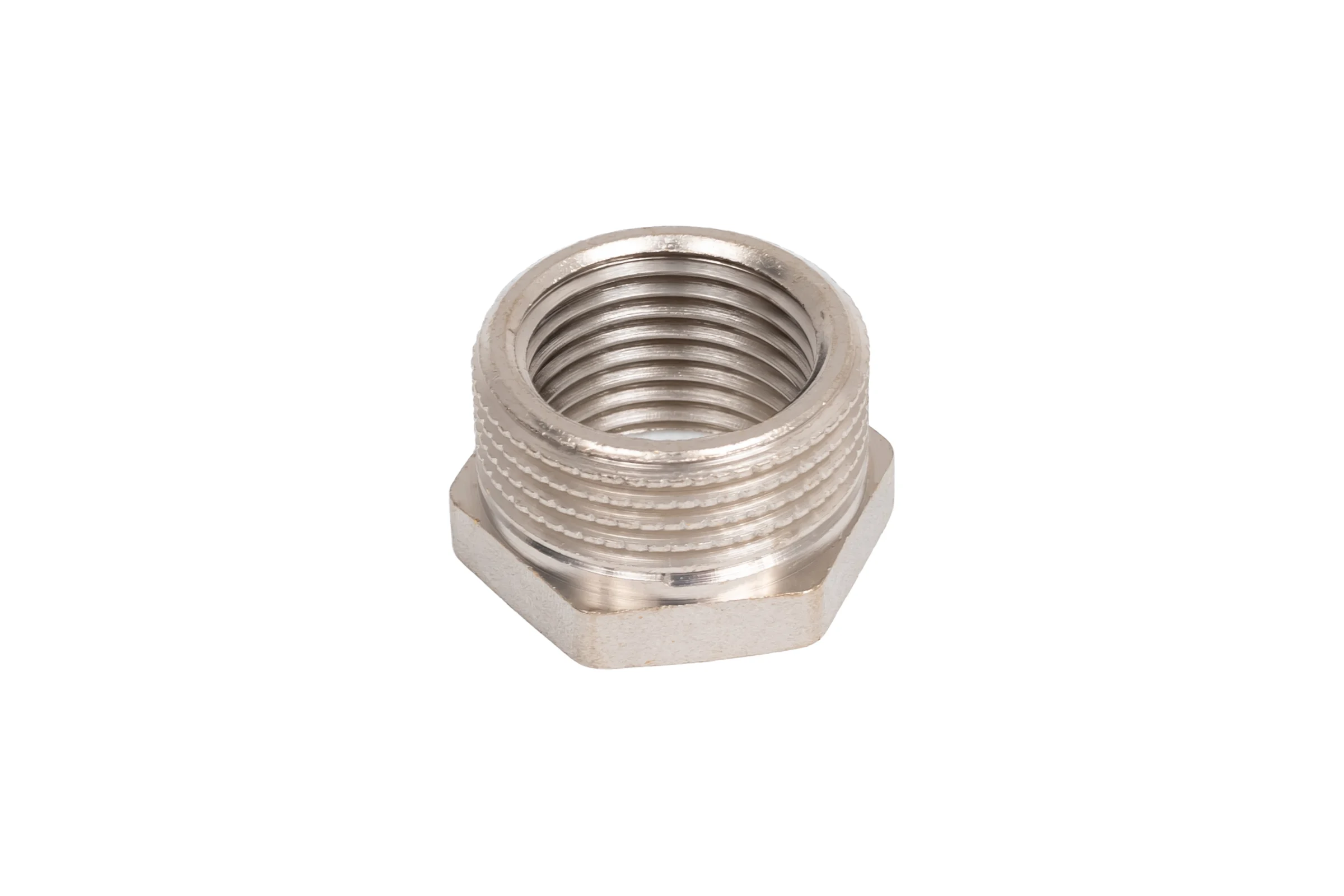 Футорка LD PRIDE DN20х15 (3/4"НР х 1/2" ВР) латунь никель с биркой LD.67.517.20х15