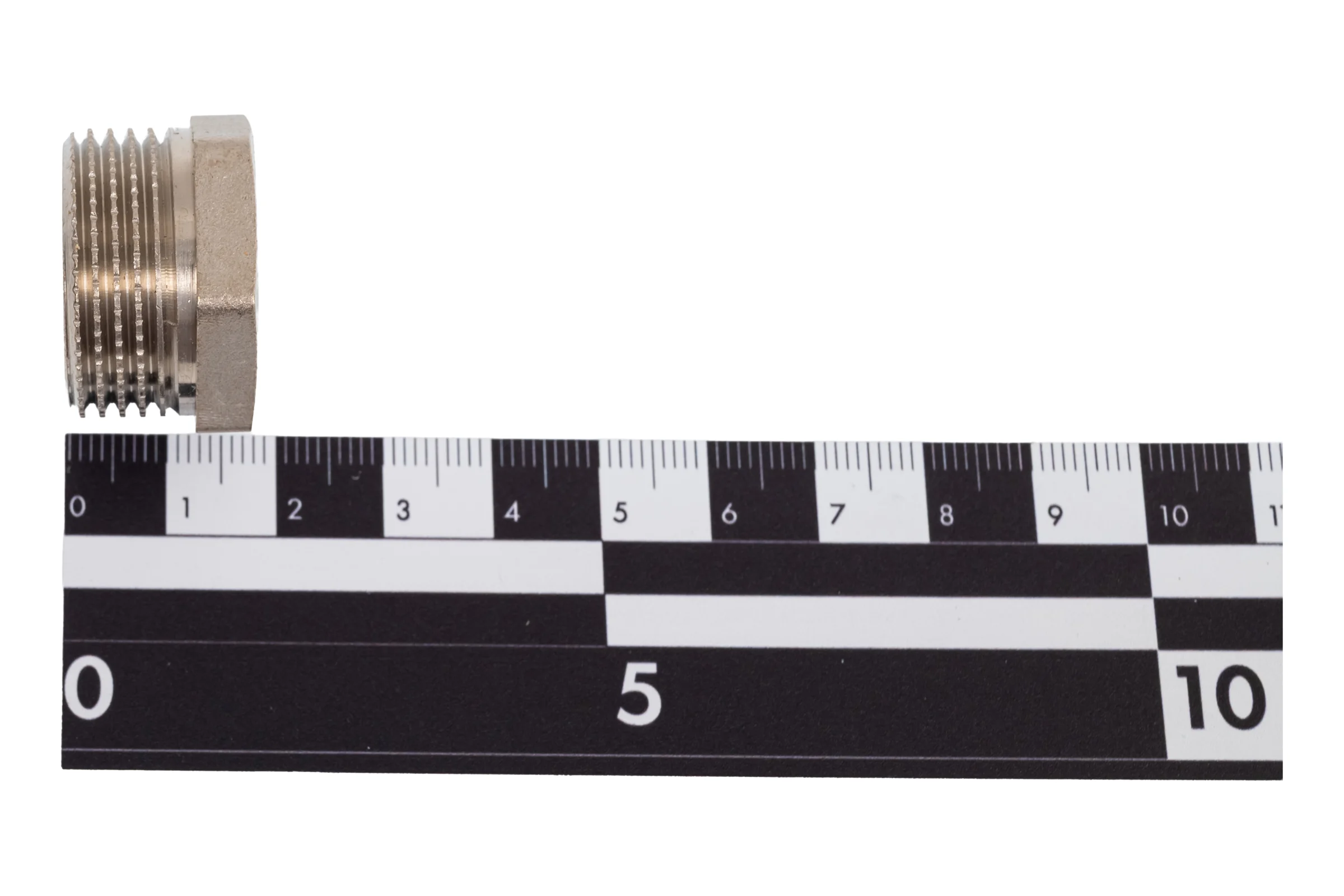 Футорка LD PRIDE DN20х15 (3/4"НР х 1/2" ВР) латунь никель с биркой LD.67.517.20х15