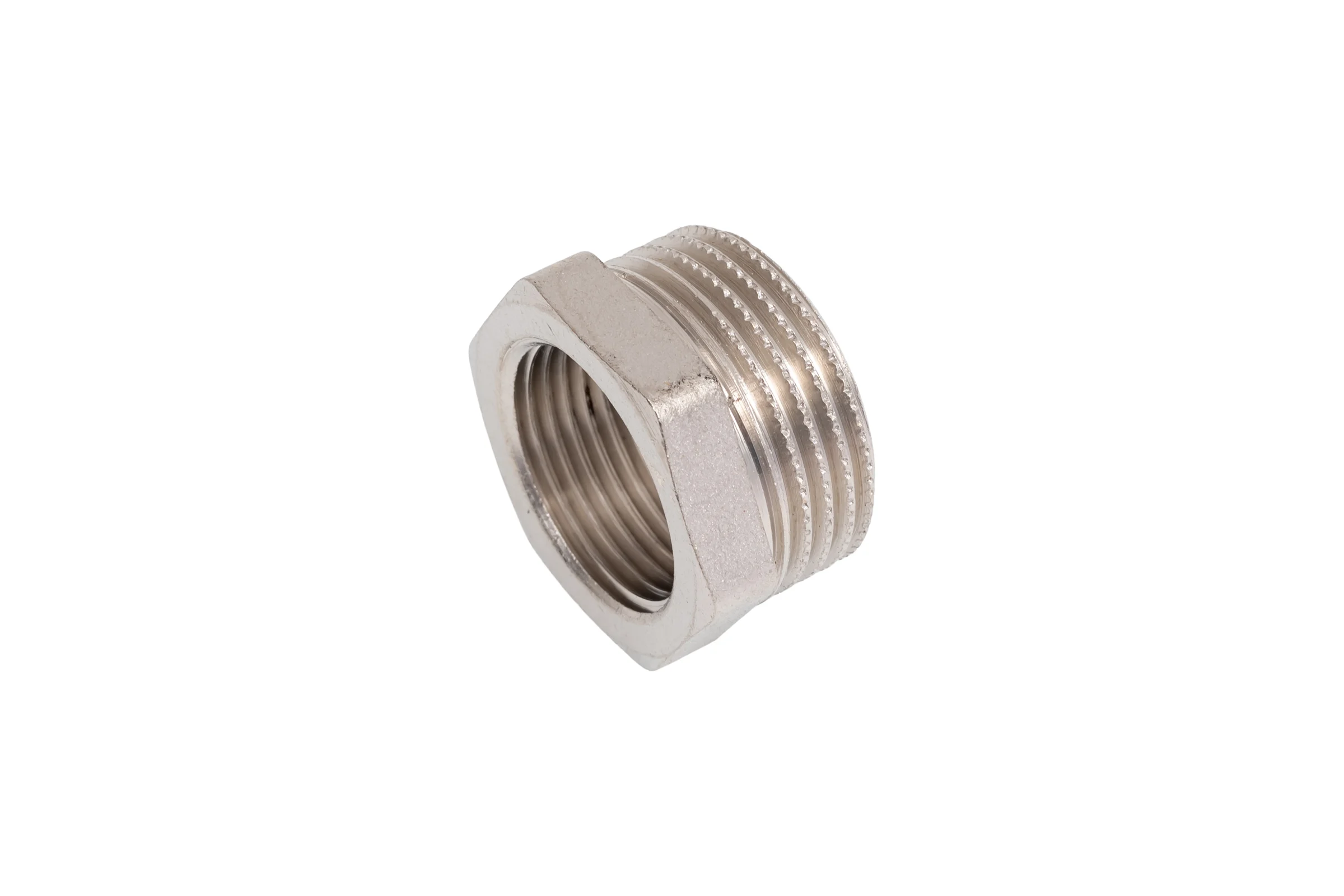 Футорка LD PRIDE DN25х20 (1"НР х 3/4" ВР) латунь никель с биркой LD.67.517.25х20